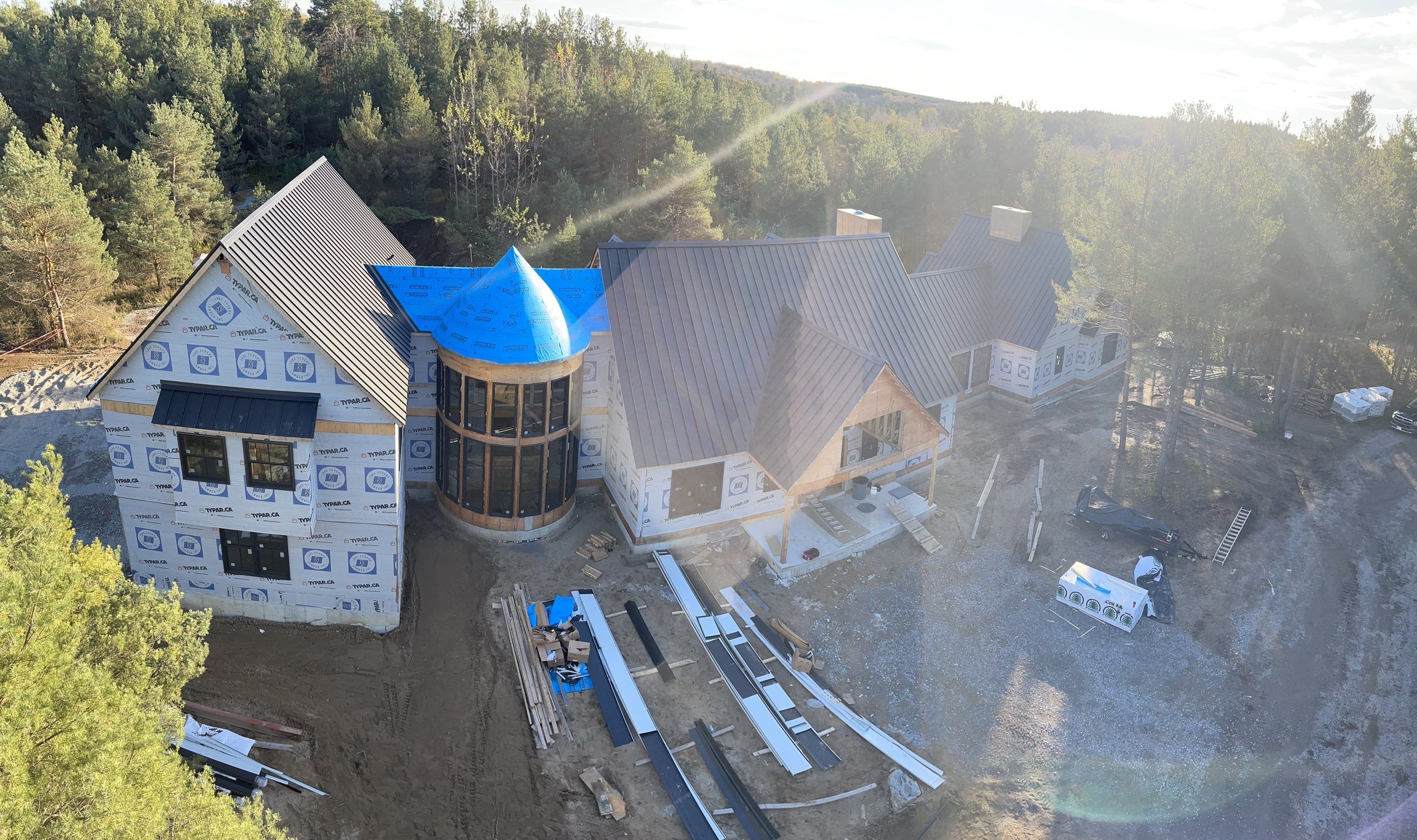 New Home Construction using 16" Standing Seam Panels by Jay Carter Roofing & Sheet Metal