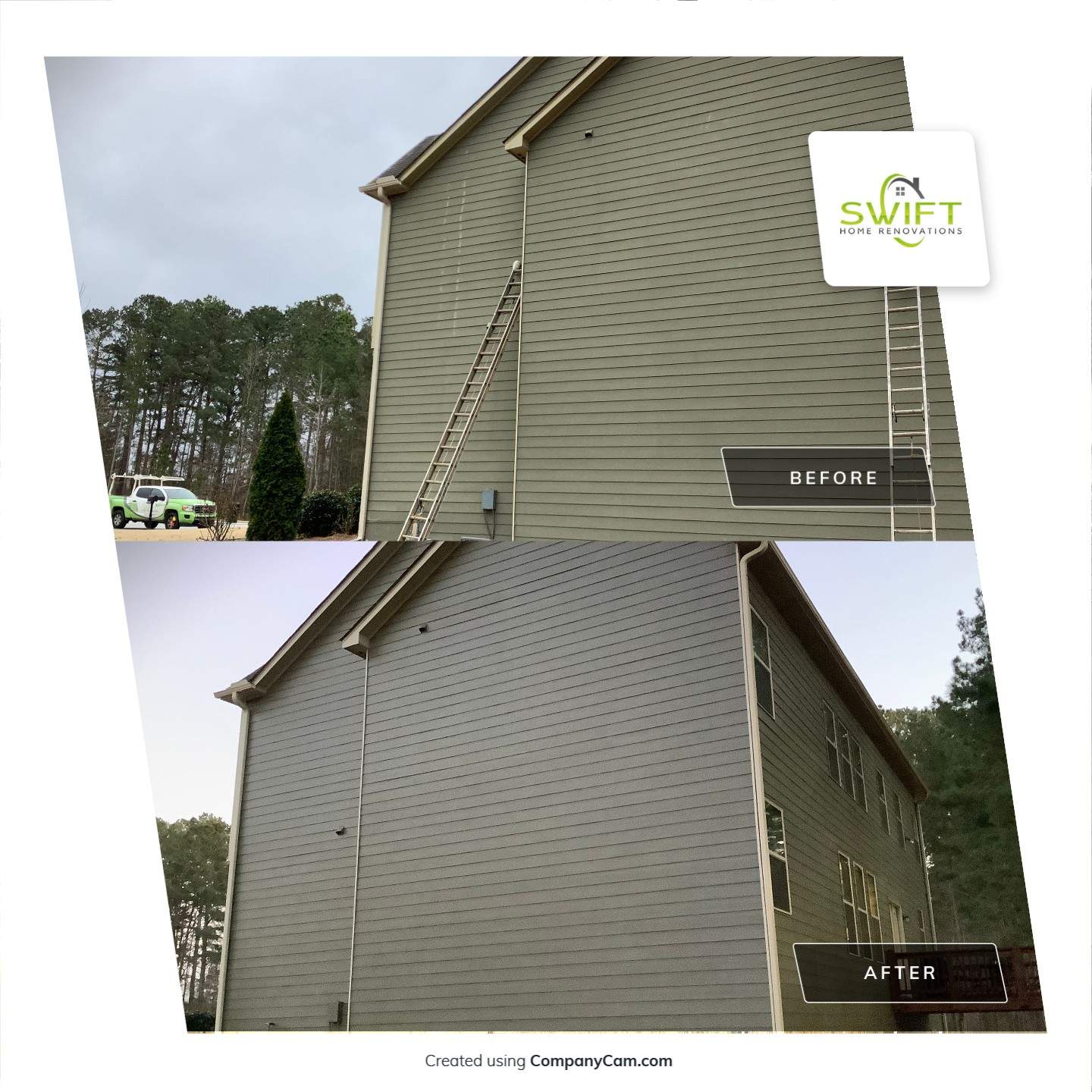 Complete Exterior Home Painting and Siding Refresh in Powder Springs by Swift Home Renovations
