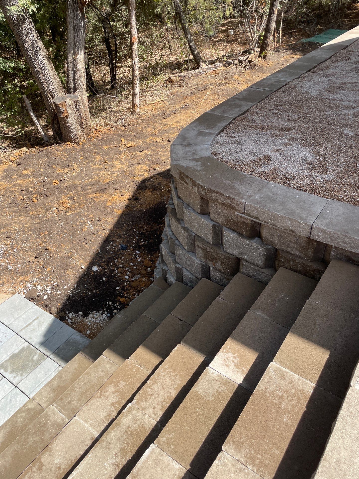 In Progress Retaining Wall Project by Peterson’s