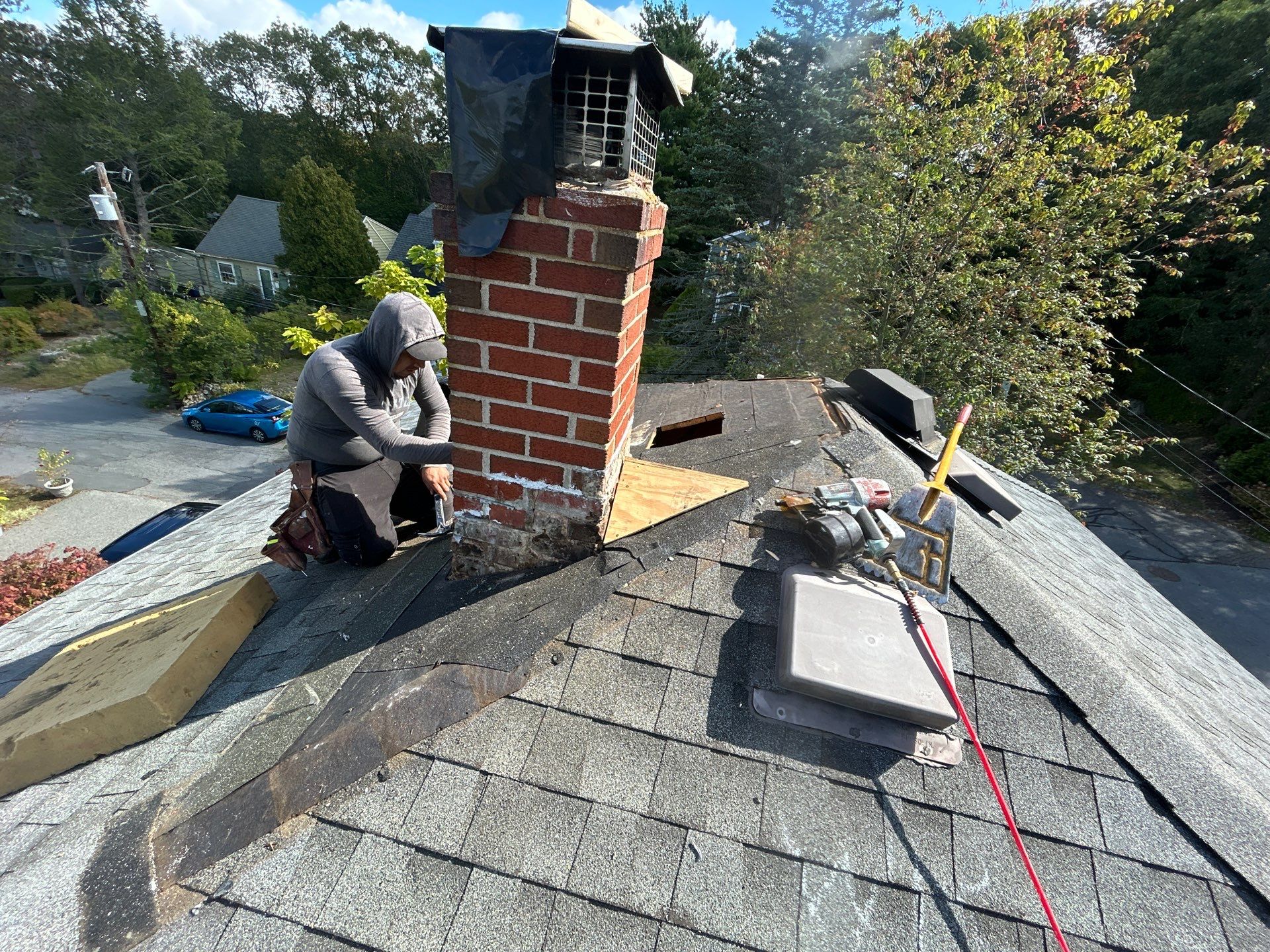 Chimney Area Roof Repair – Lexington, MA by Mighty Dog Roofing of Greater Middlesex County