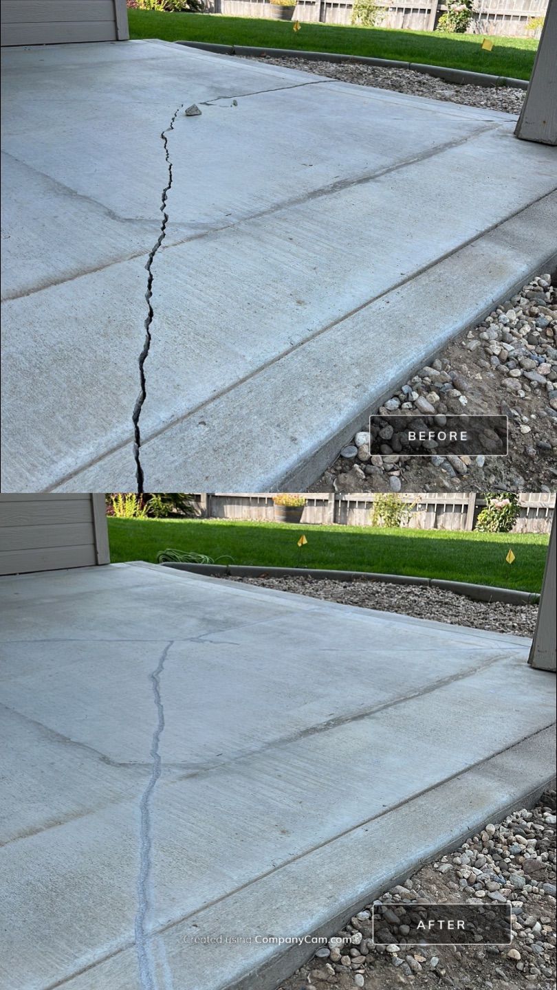 Large Crack Repair for Joel by Mr. Mudd Concrete
