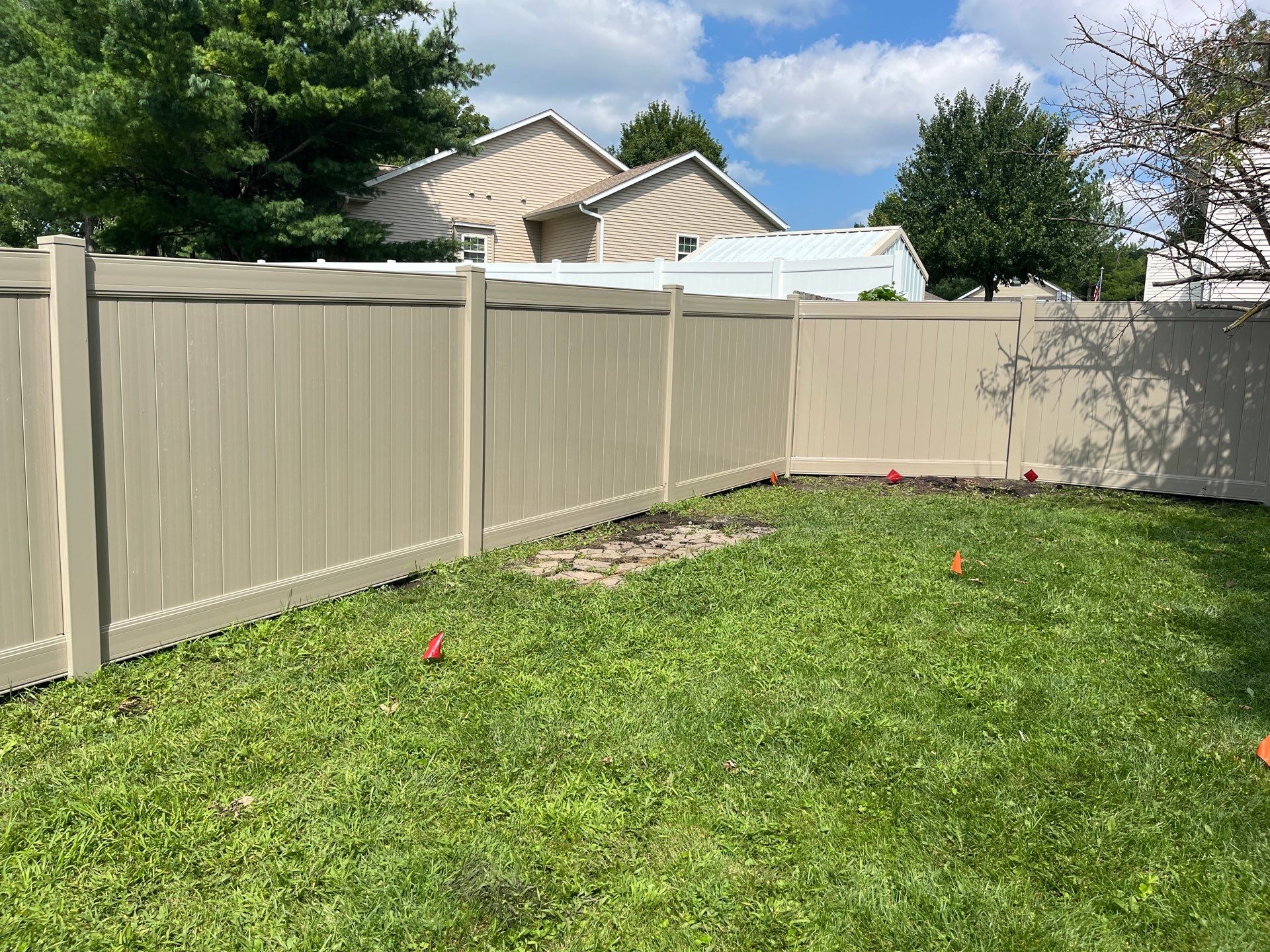 Adobe Vinyl Privacy Fence and Gate Installation in Waterloo by Perfect Picket Fence and Stain