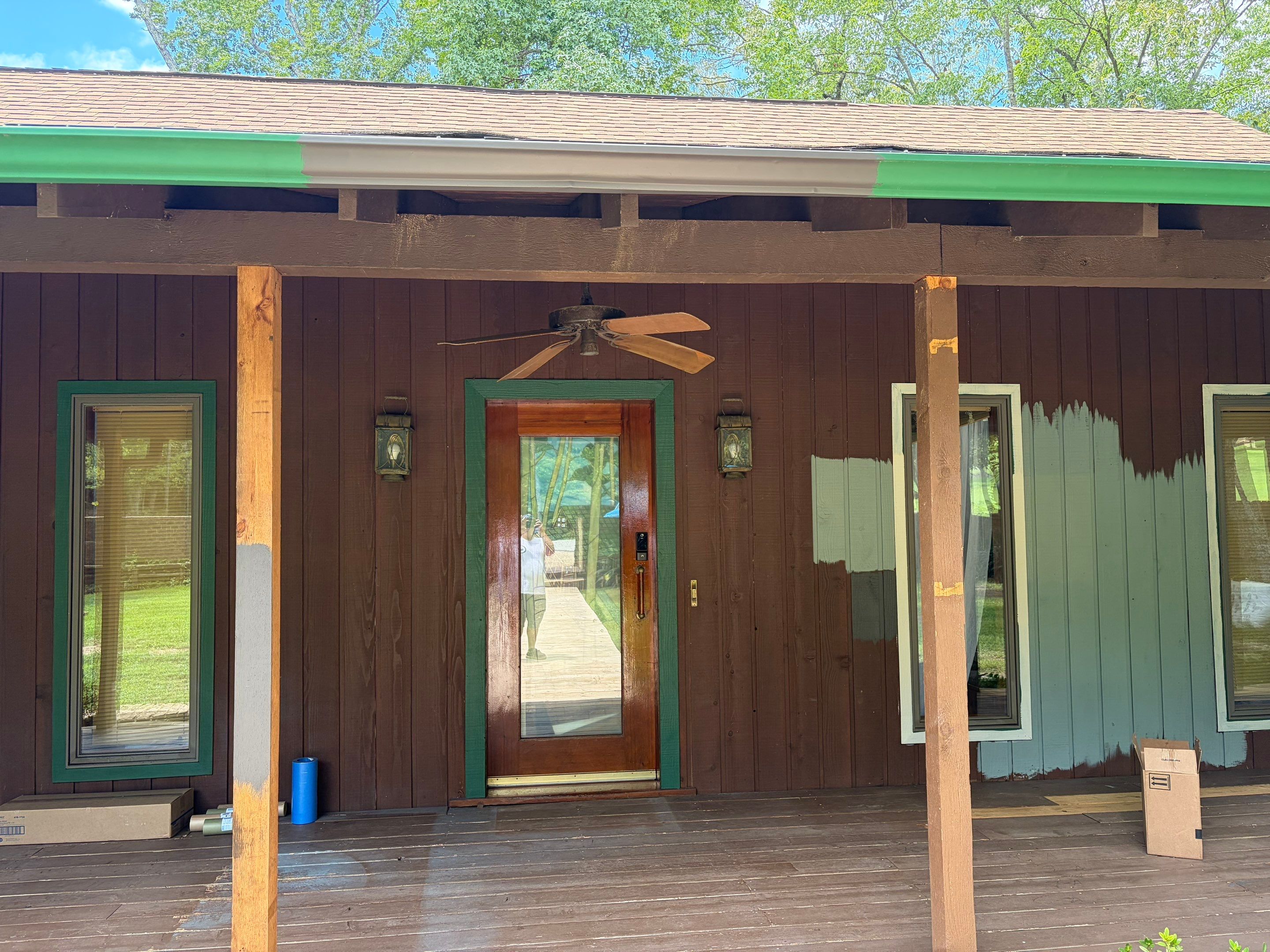 Careful Stain Work & Fresh Color on Unique Property Tyler, TX by Quality Coats Painting