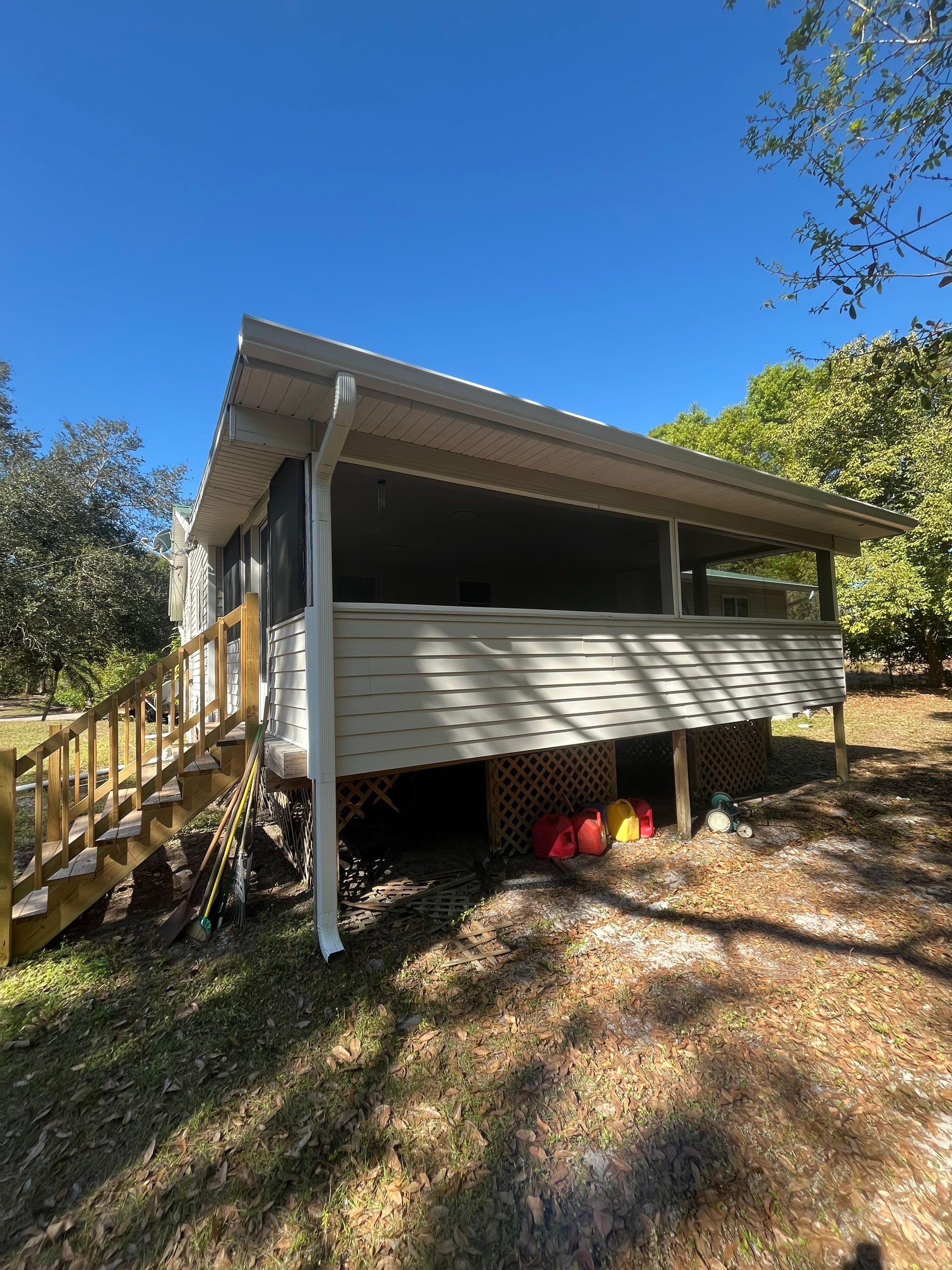 Seamless Aluminum Gutter Installation using 6 Inch Seamless Gutters in North Fort Myers FL by Gutter Professors