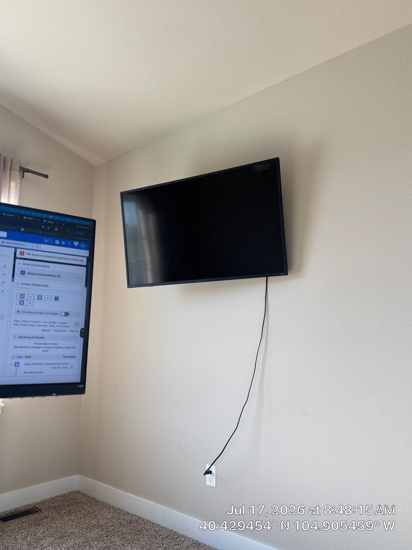 Windsor Home Office Setup with Custom Lighting and Door Installation by CompanyCam Sales Demo