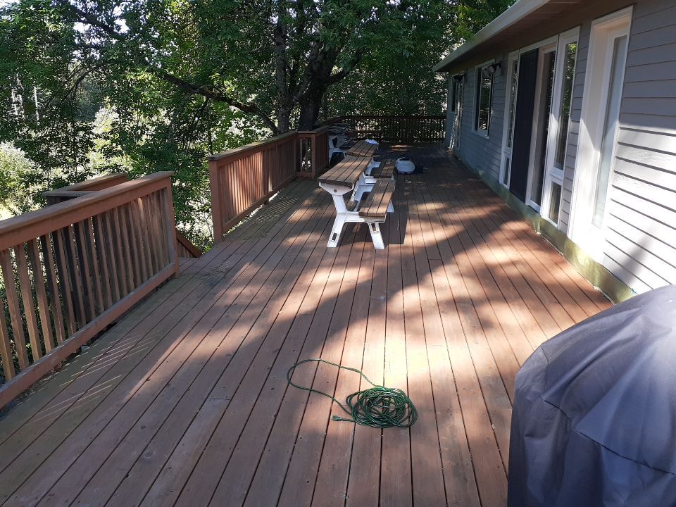 Deck Restoration using Armstrong-Clark Semi-Transparent Cedar 97229 by Paul Schopp