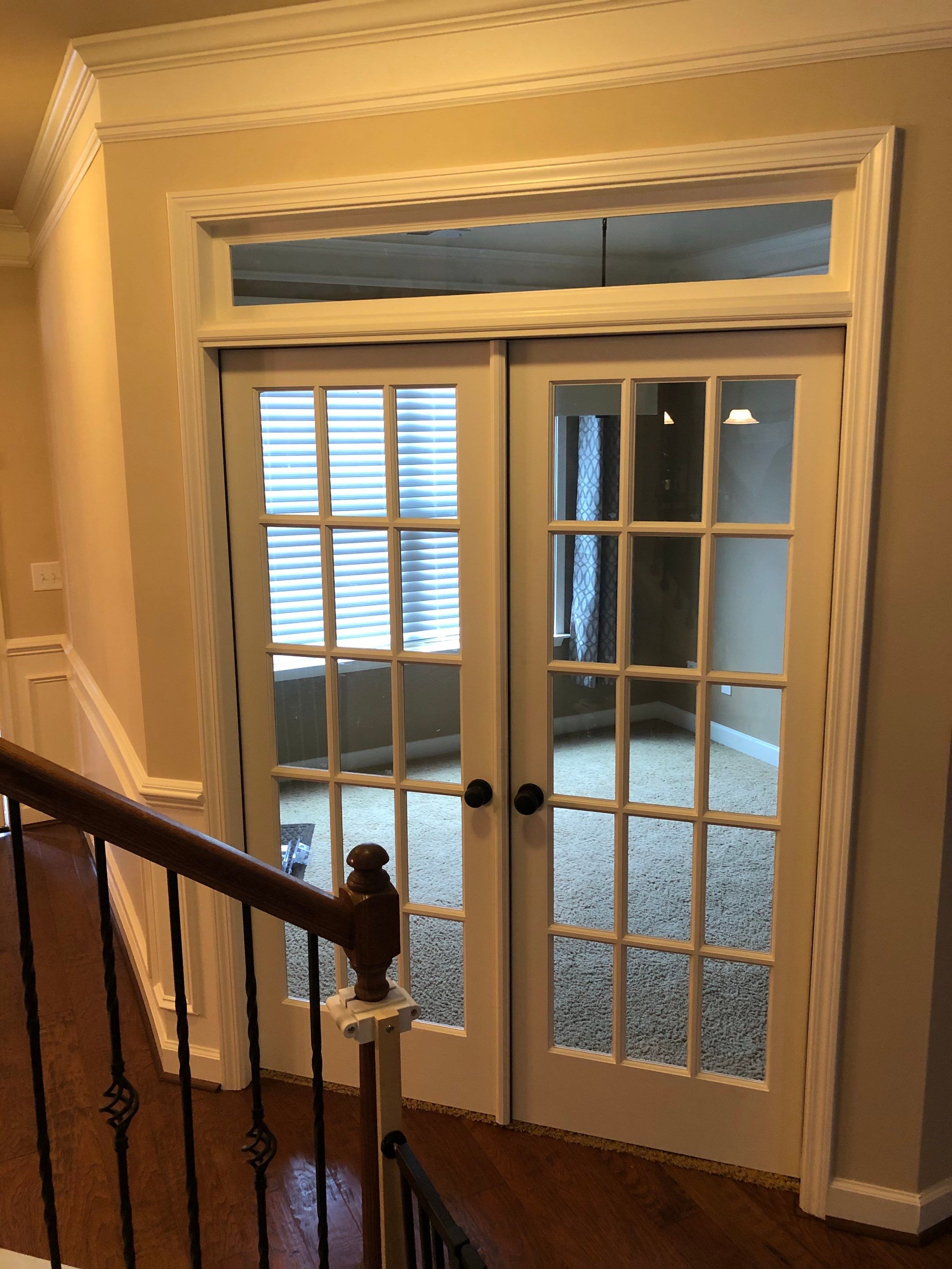 Interior French Door Installation and Transom Addition in Acworth by Swift Home Renovations