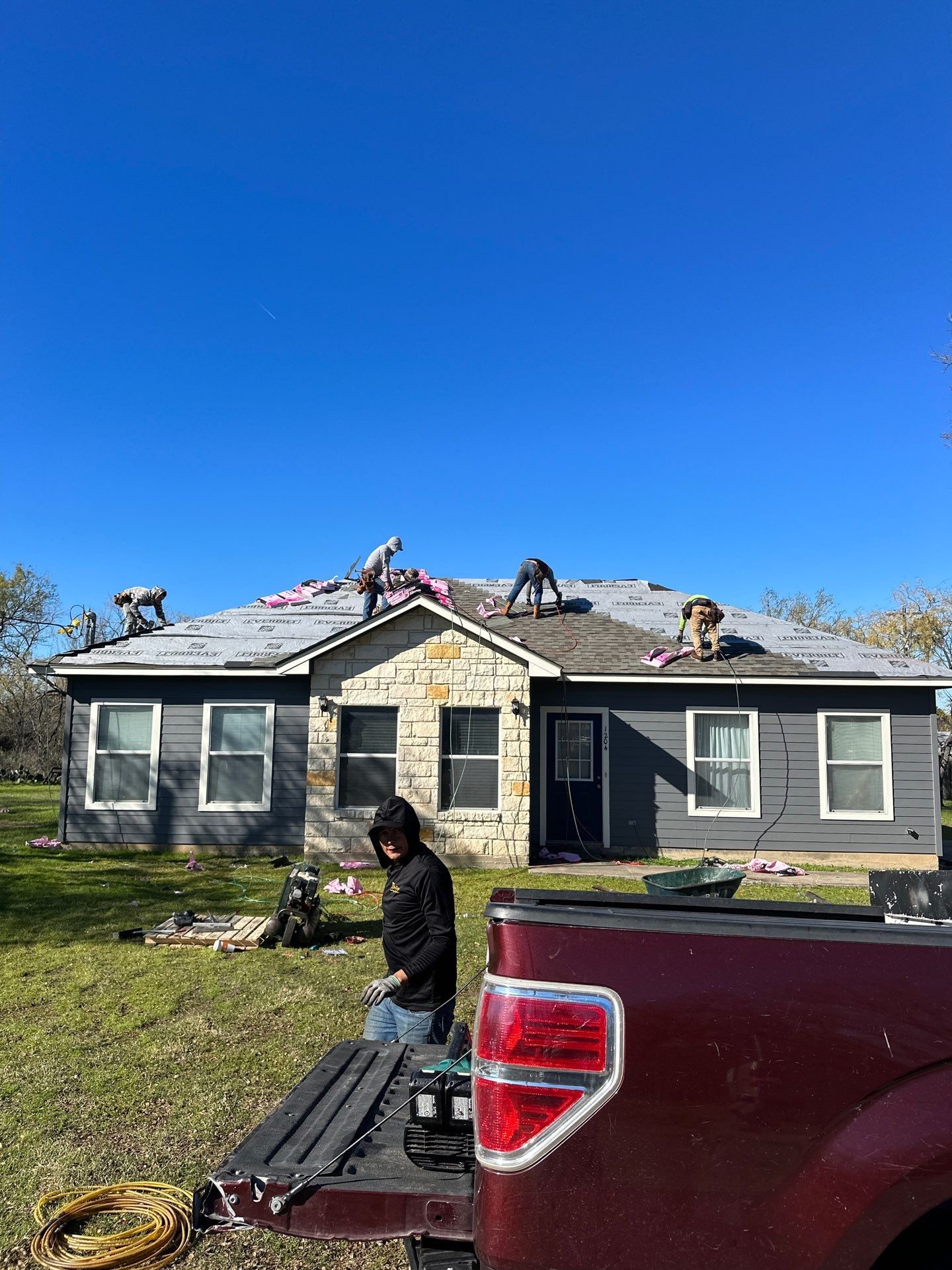 Residential Roofing Installation using Owens Corning Duration TruDef Driftwood by DeZign Roofing & Exteriors