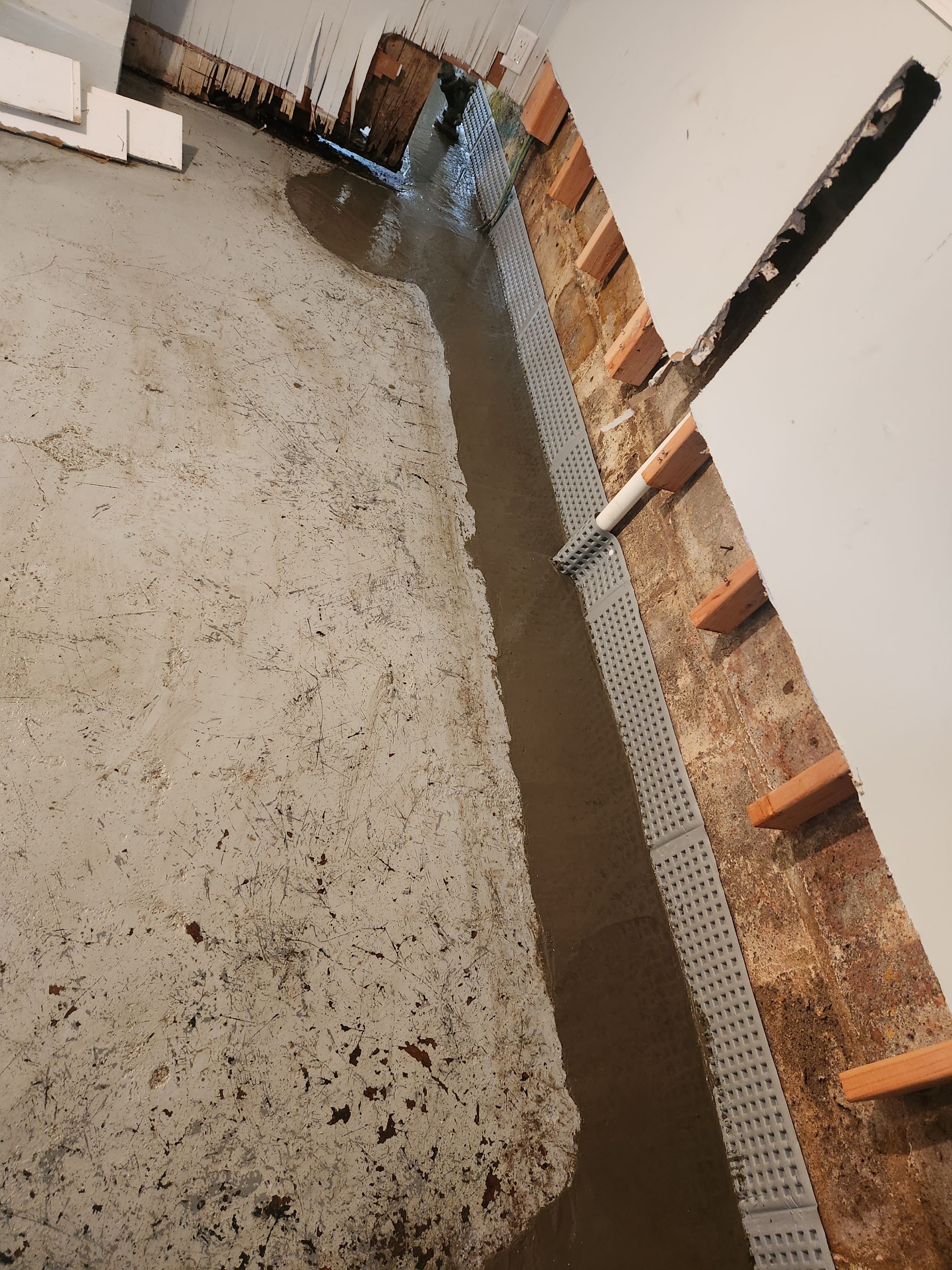 Interior French Drain West Orange NJ by Pure Service Pro, LLC 