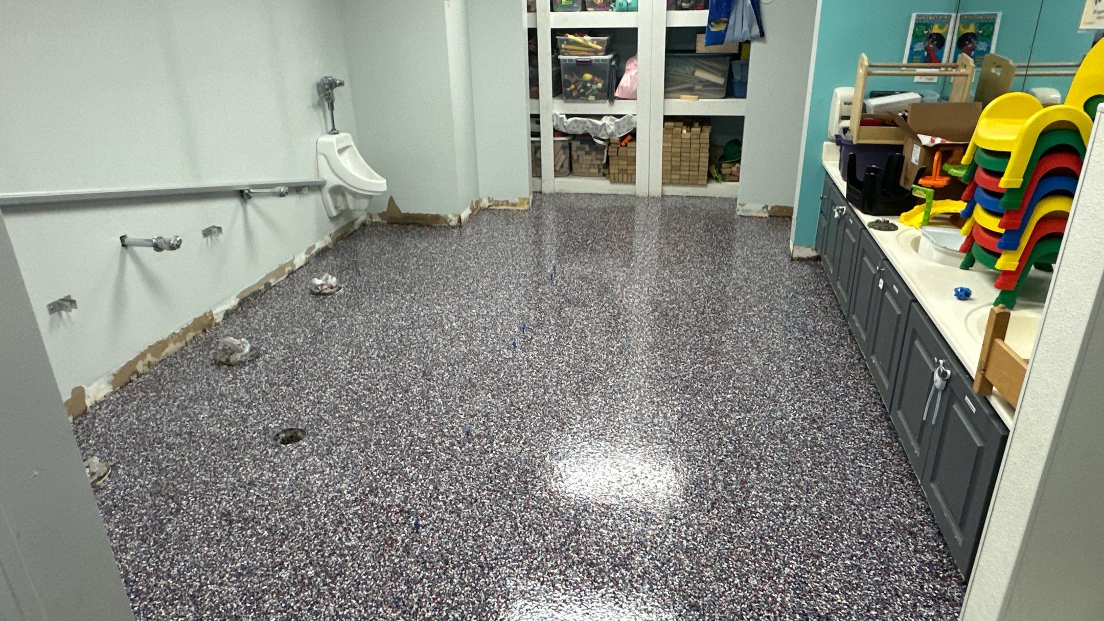 Look how this church transformed their restrooms   by Banner Garage