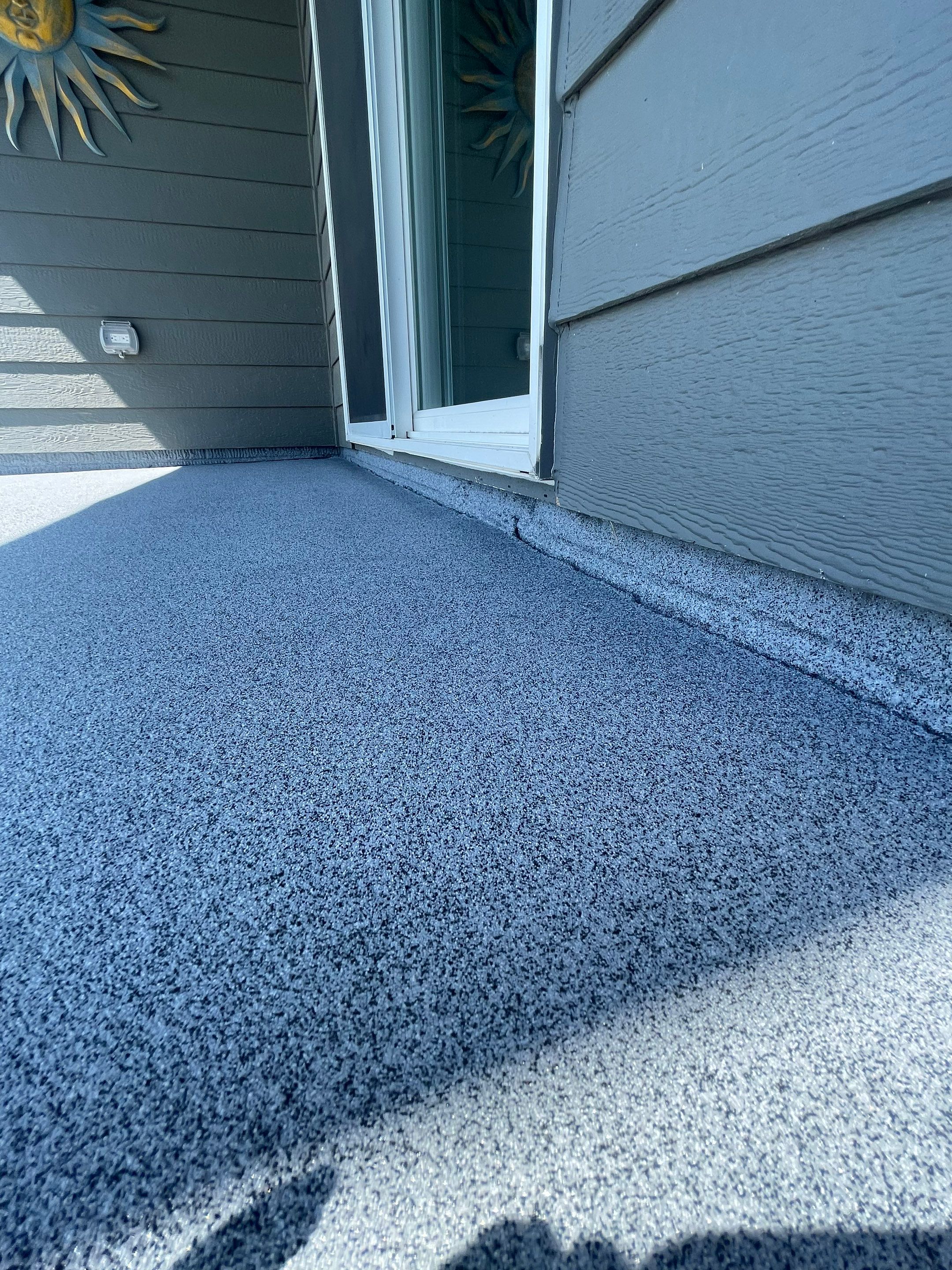 Starry Evening Concrete Patio Coating Installation in Tea by Select Painting, Coatings & Garage Cabinets