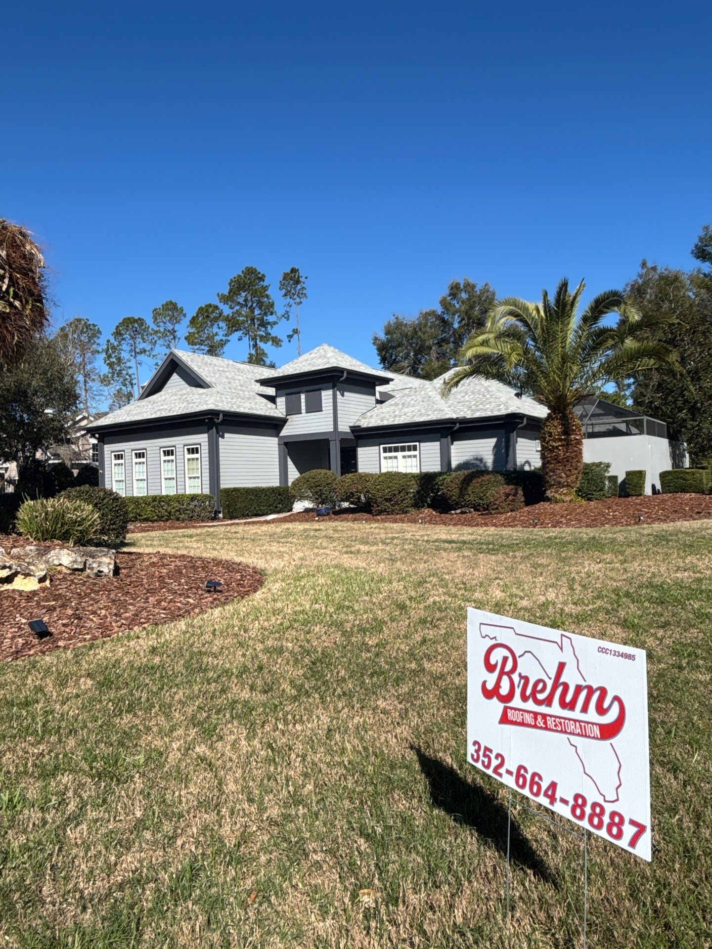 Reroof in Gainesville, Florida by Brehm Roofing