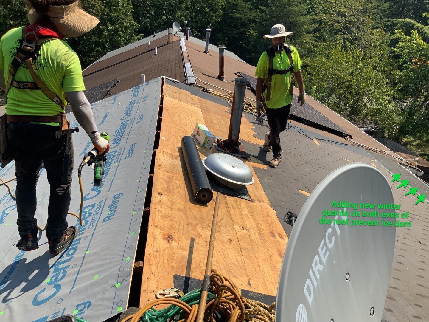 Residential Roofing Installation using Landmark Shingles Color Weatherwood by Alpha Design Services