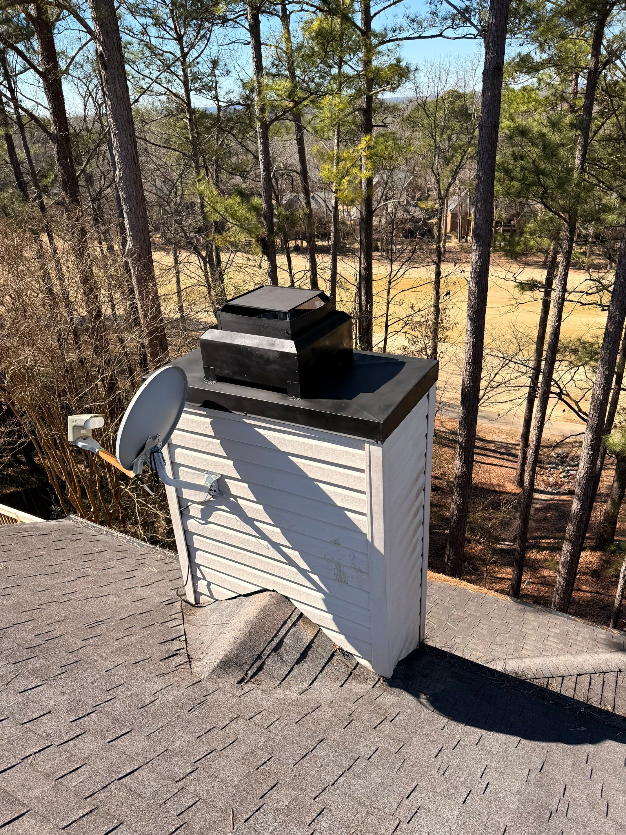 Chimney Cap, Ridge Vent and Pipe Boot Replacement in Birmingham by The Roofing Dudes