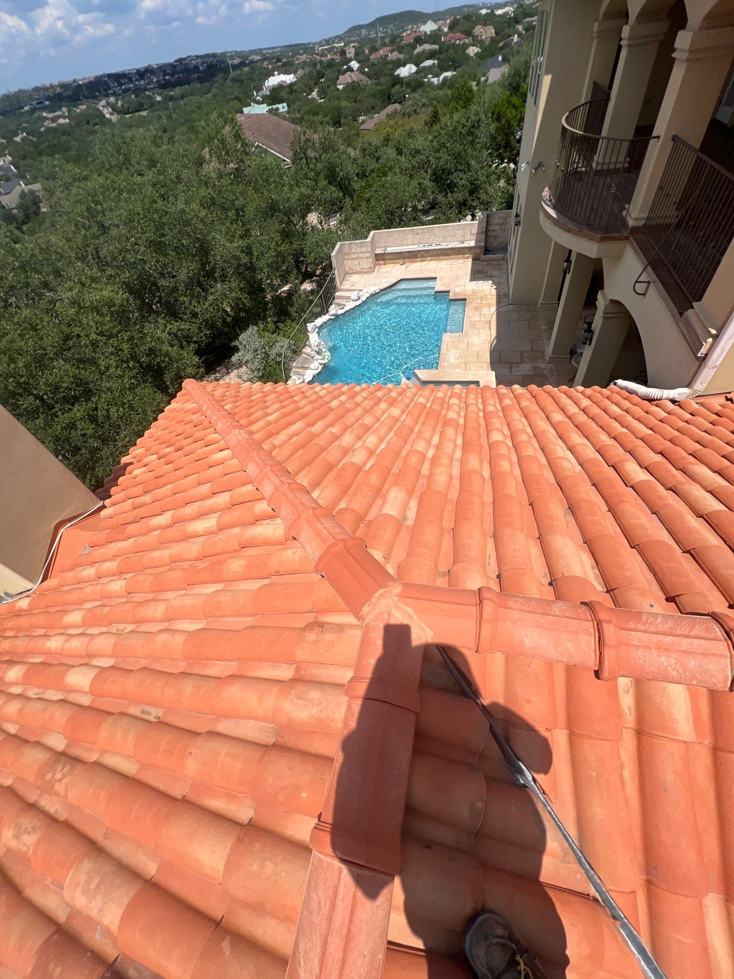 Tile Roof Wash Project in San Antonio by Bright Choice