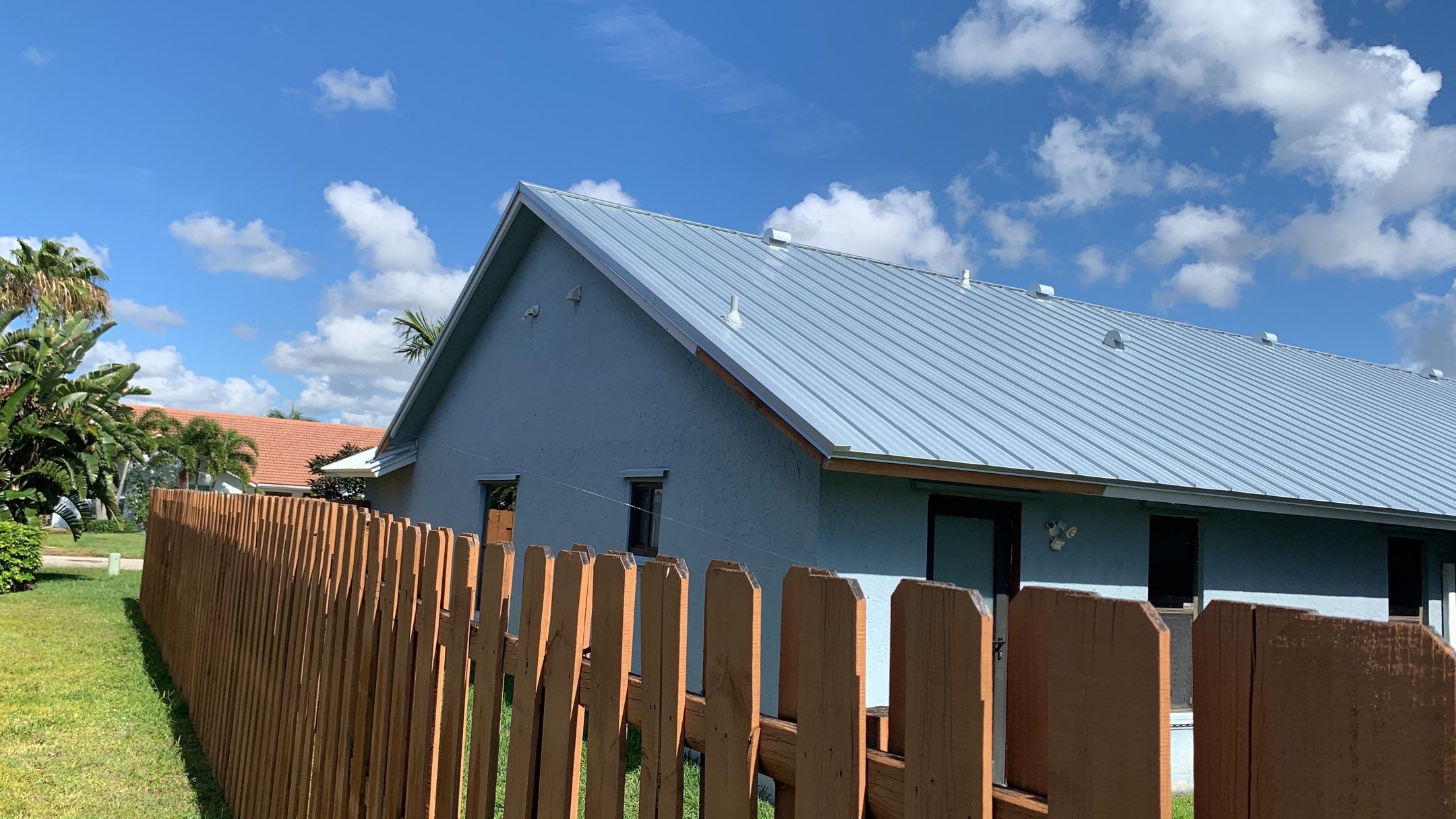 Residential Roofing Installation using 1" Nail strip metal roof by BLUES BROTHERS ROOFING