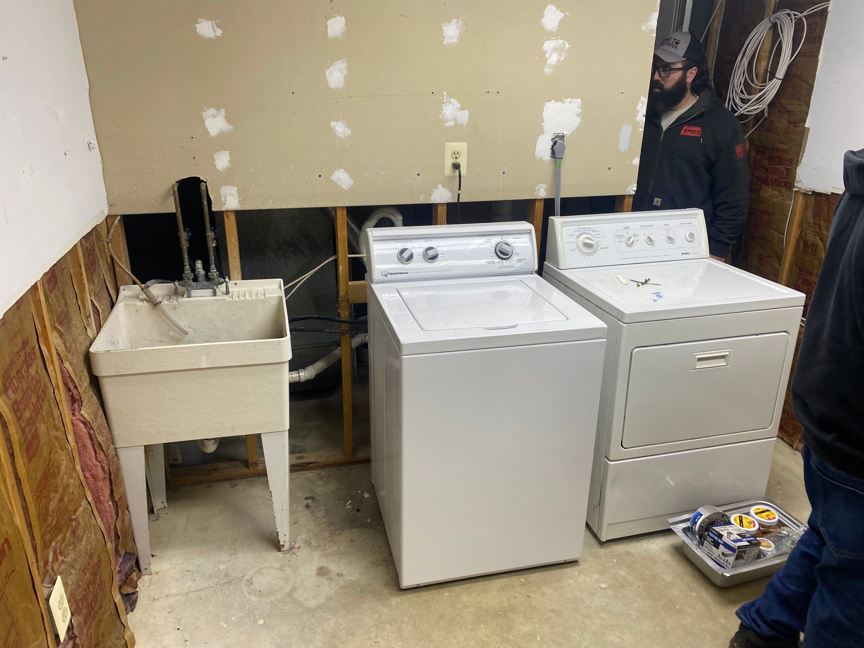 Laundry Room Redmodel using Lifeproof Luxury Vinyl Plank Flooring by The Smet Companies, LLC
