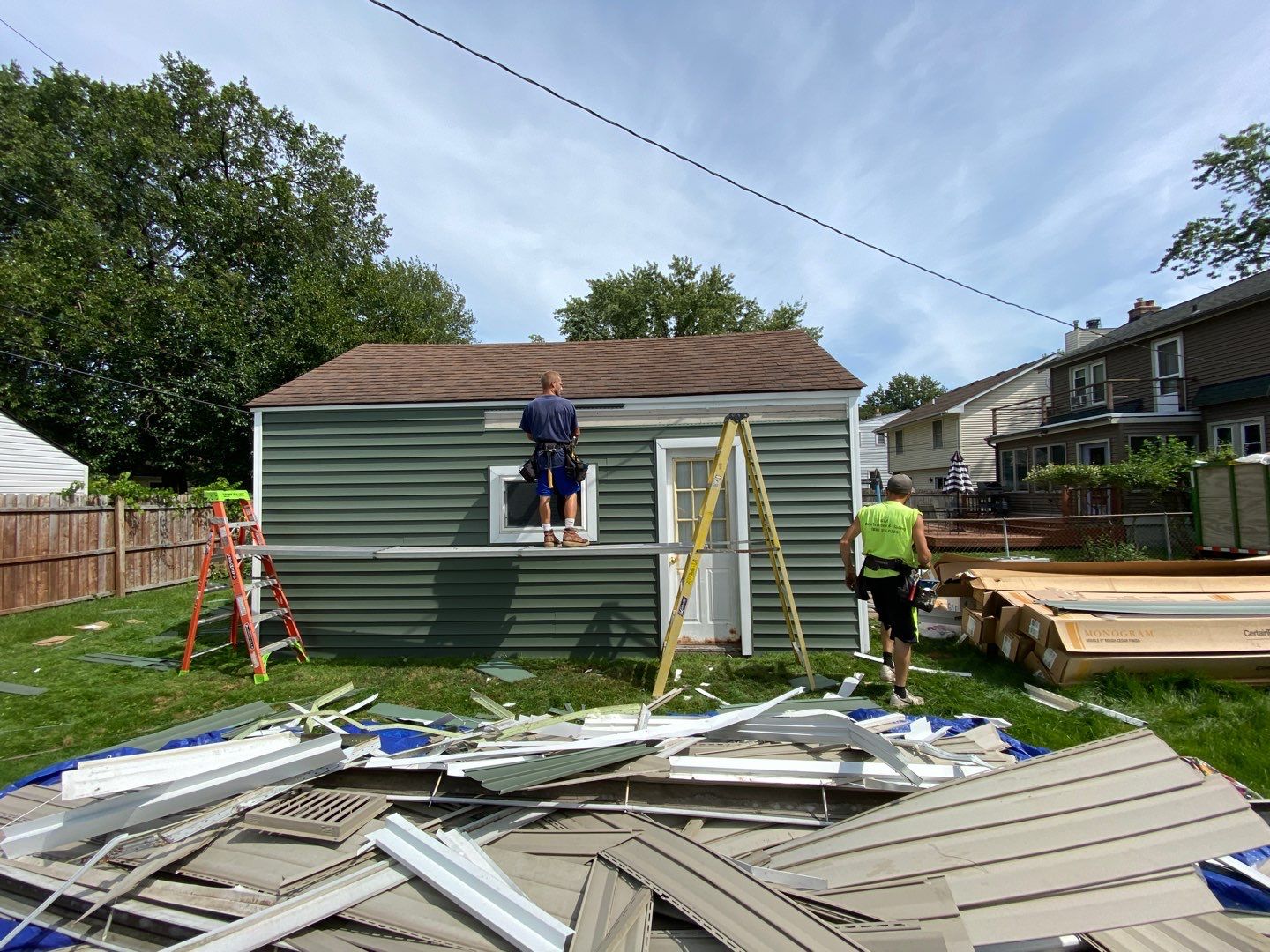 Siding Replacement using CertainTeed Restoration Classic D5 Forest Green by 180 Contractors