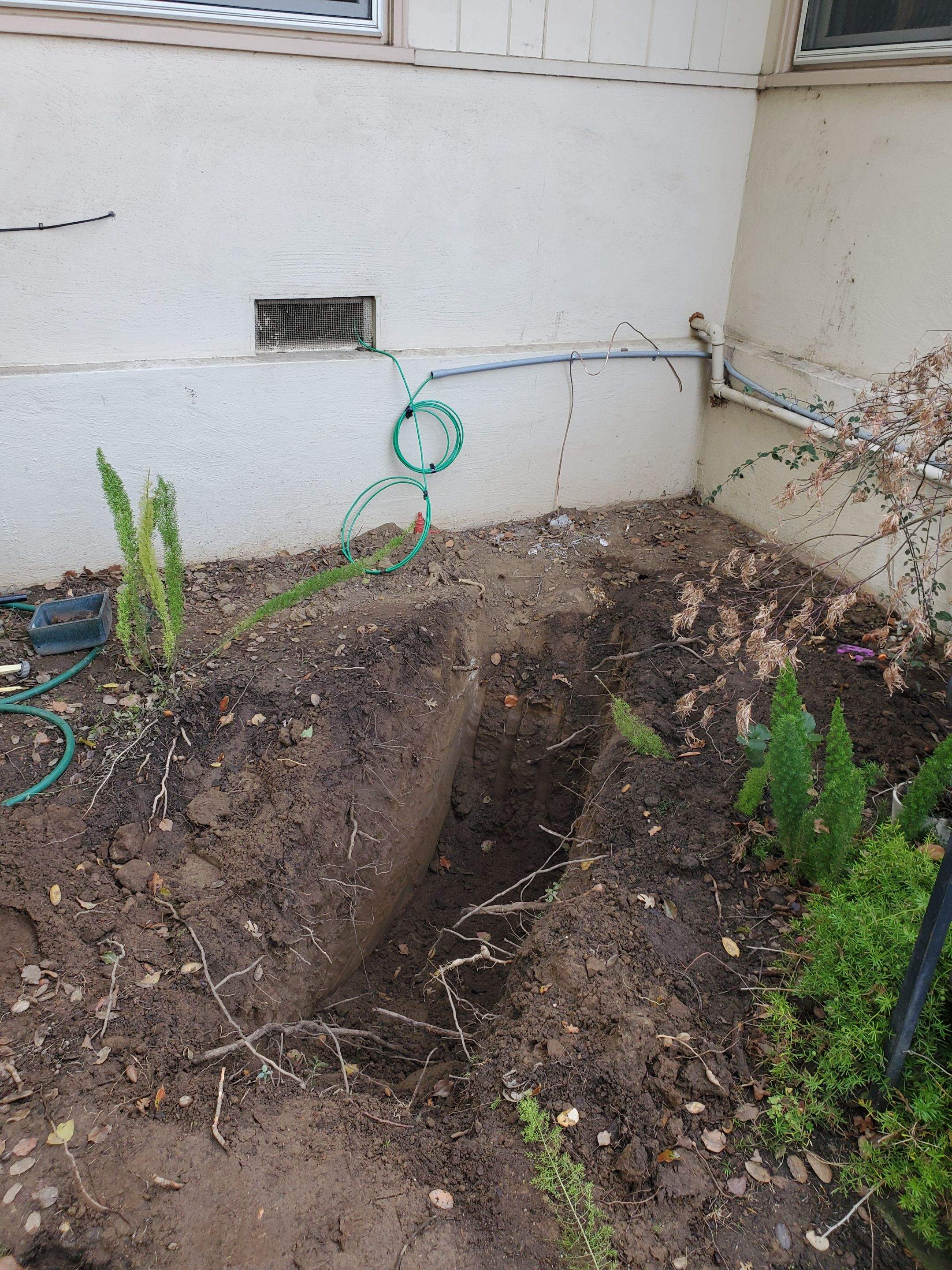 overhead to underground service by Peach Electric Inc