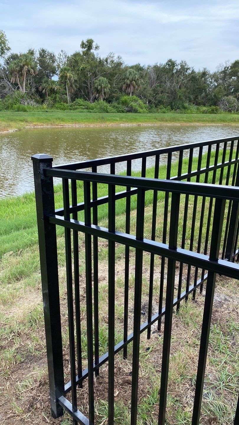 Aluminum Fence Installation using Black 3 Rail Aluminum Fence by Asap fence and gates, LLC