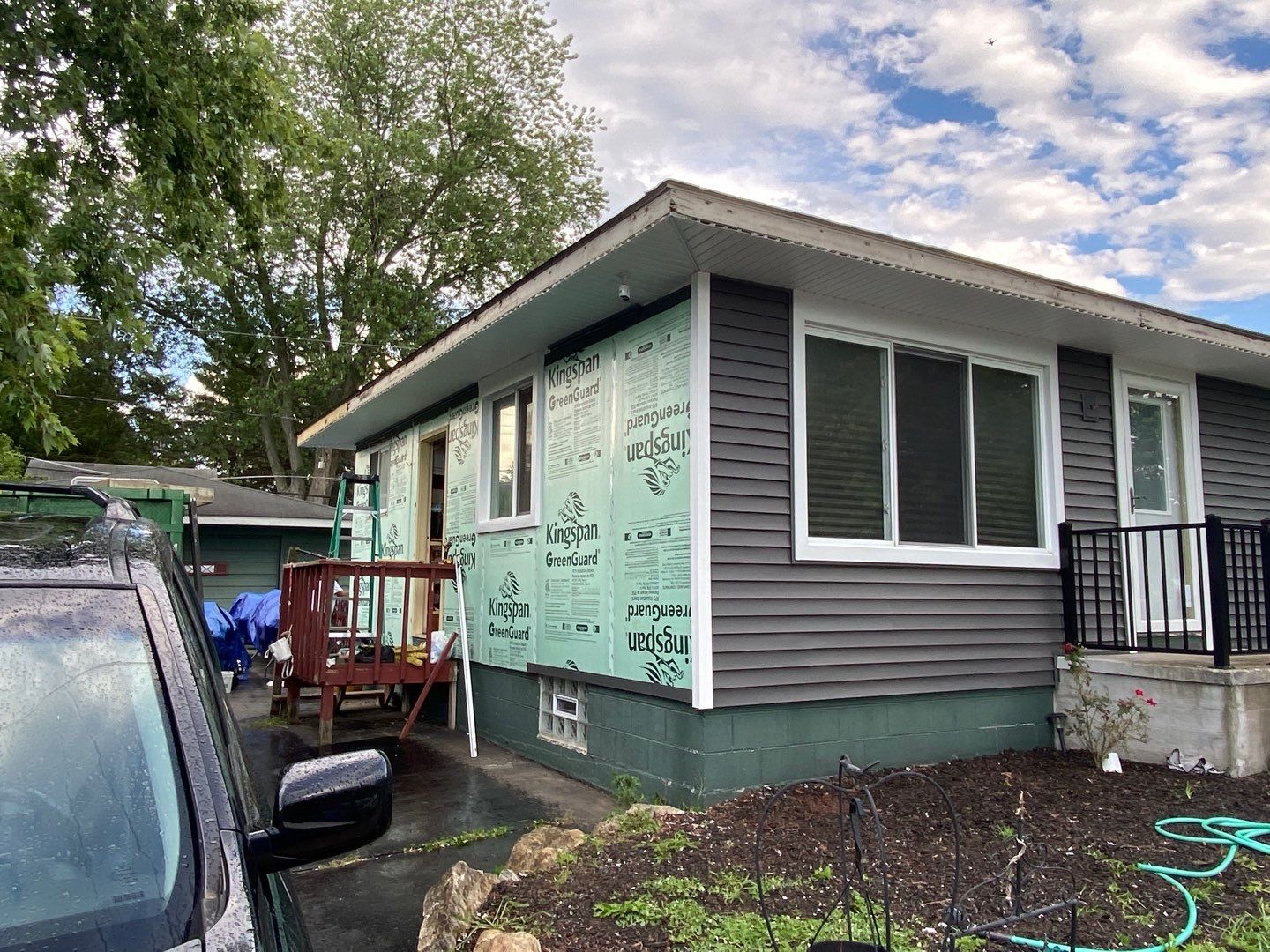 Siding Replacement using Smokey Grey by 180 Contractors