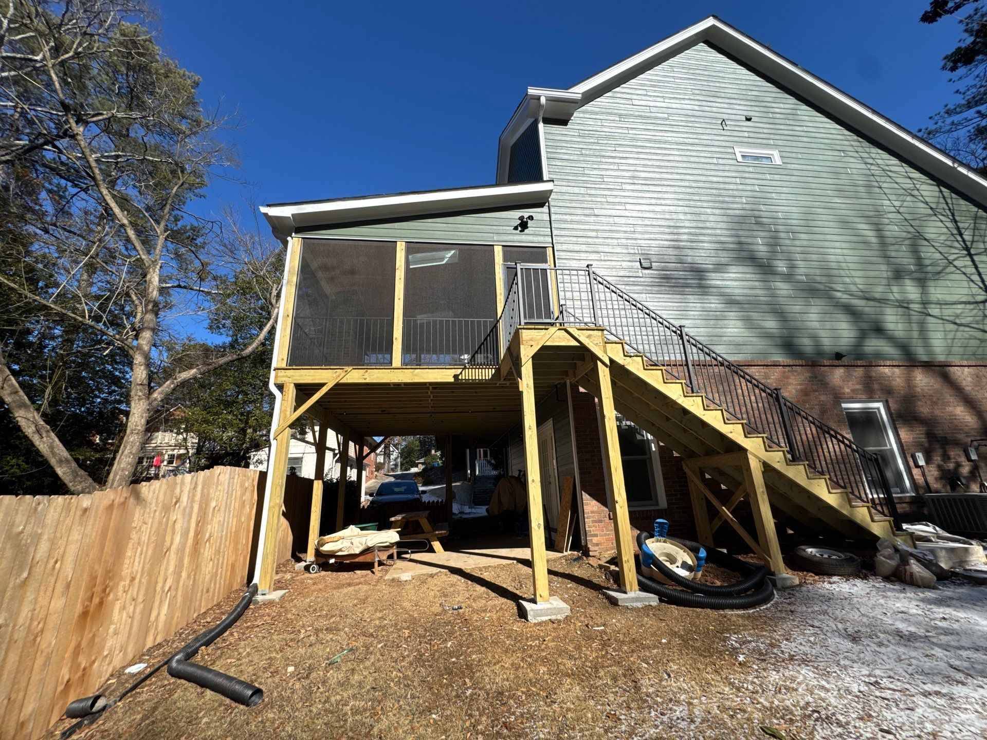Atlanta Multi-Level Deck and Custom Screened-In Porch Addition by Swift Home Renovations
