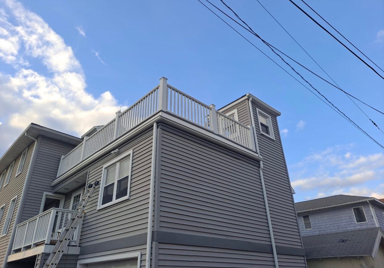 Deck Installation using trex over epdm roof by A Plus Exterior