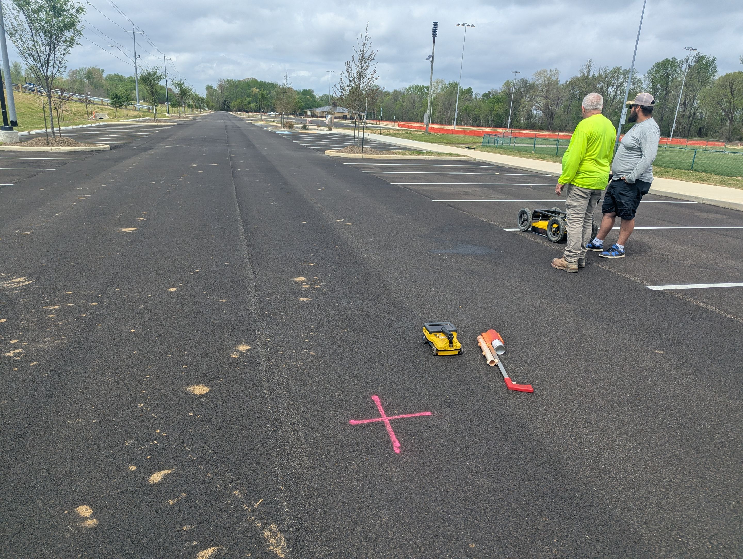 Asphalt Scan to determine thickness by Alsip Locating Service, LLC