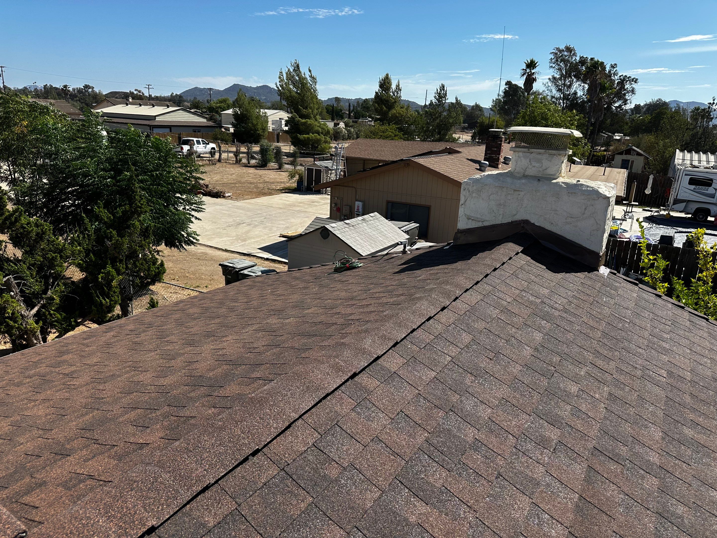 GAF Timberline Asphalt Shingle Roof Replacement in Ramona by Reliable Roofing San Diego Inc.