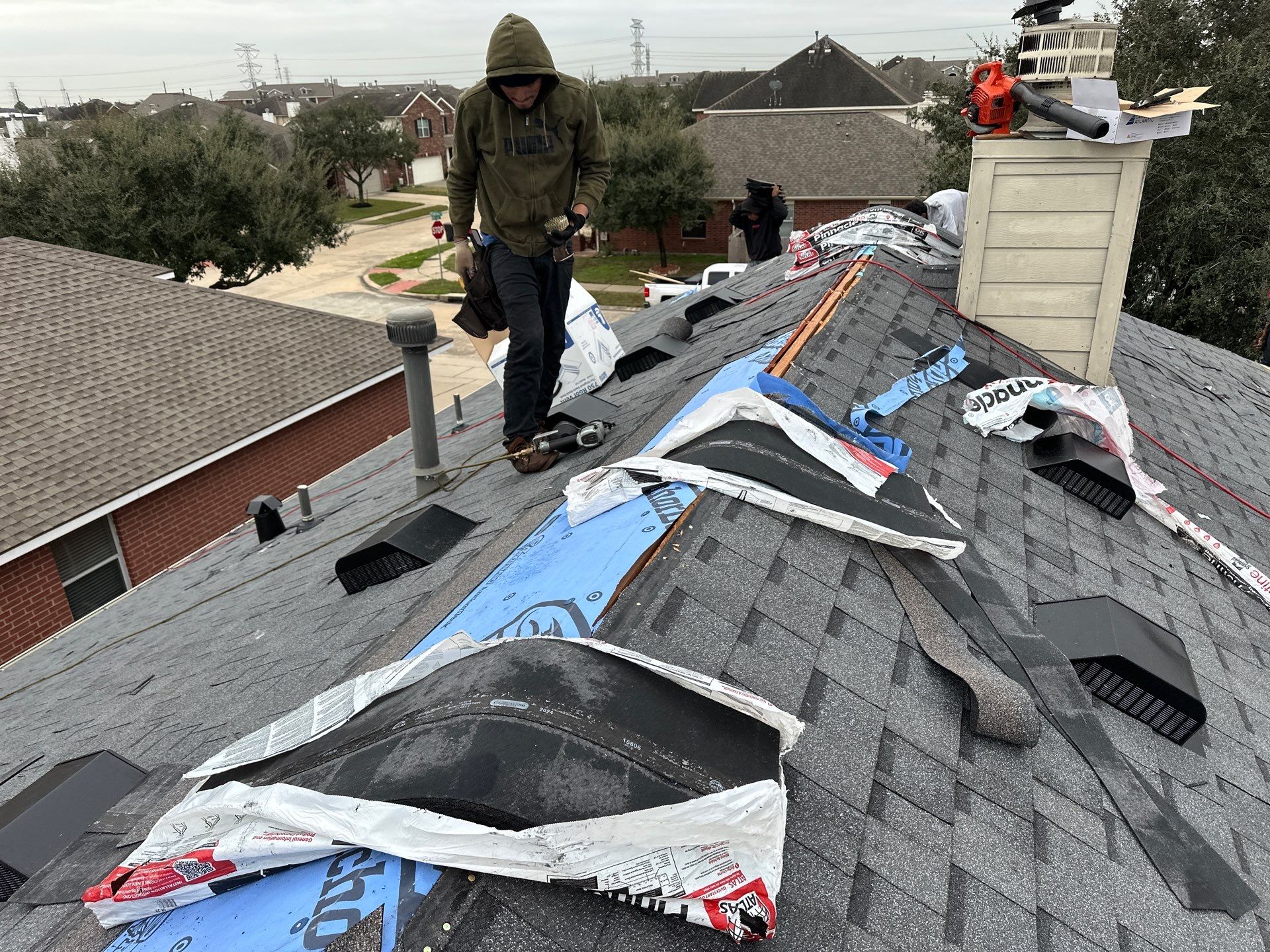 Project in Houston by Motion Roofing