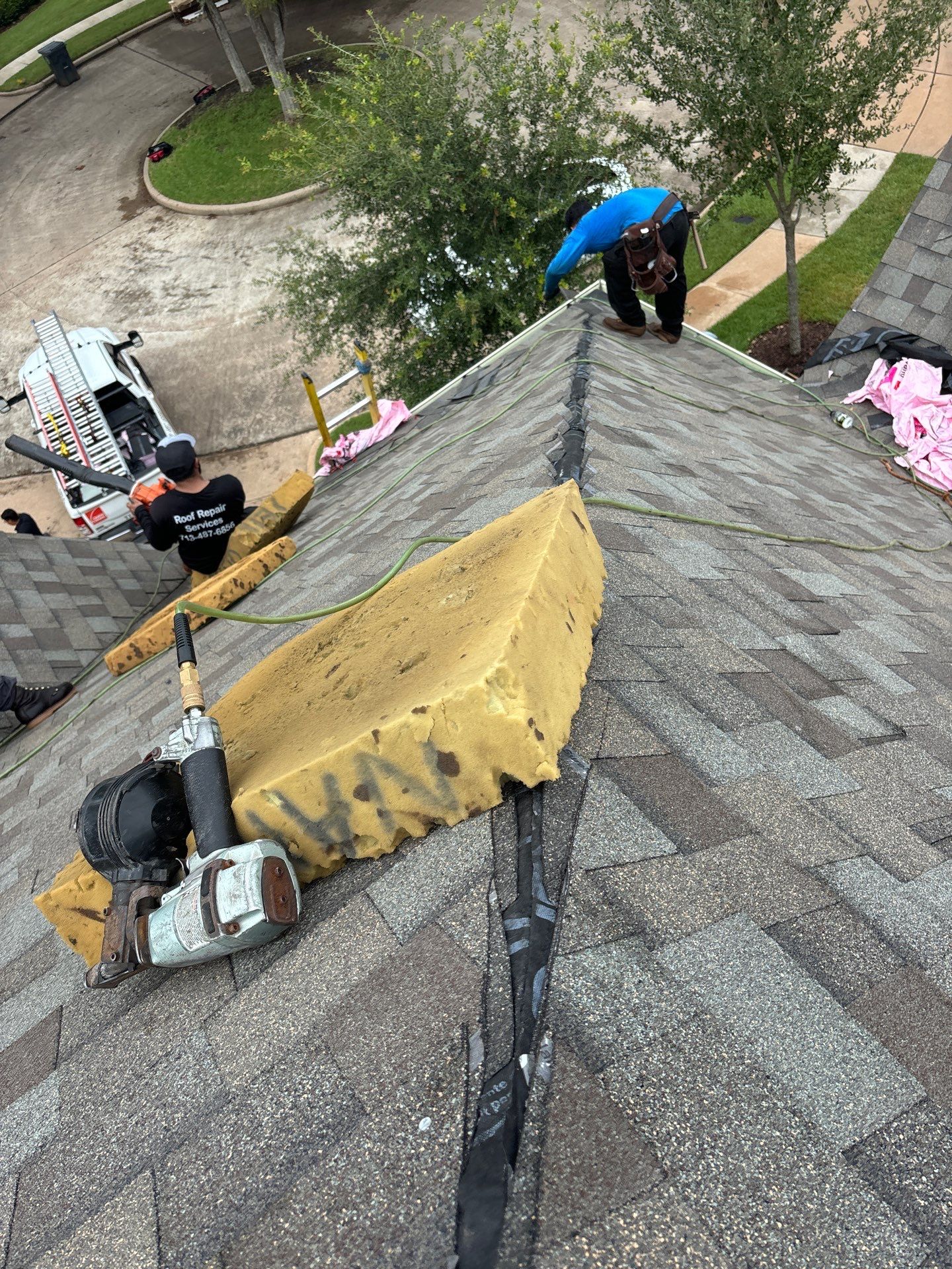Residential Roofing Installation using Owen's Corning Duration (Lifetime) Shingles by Roof Repair Company