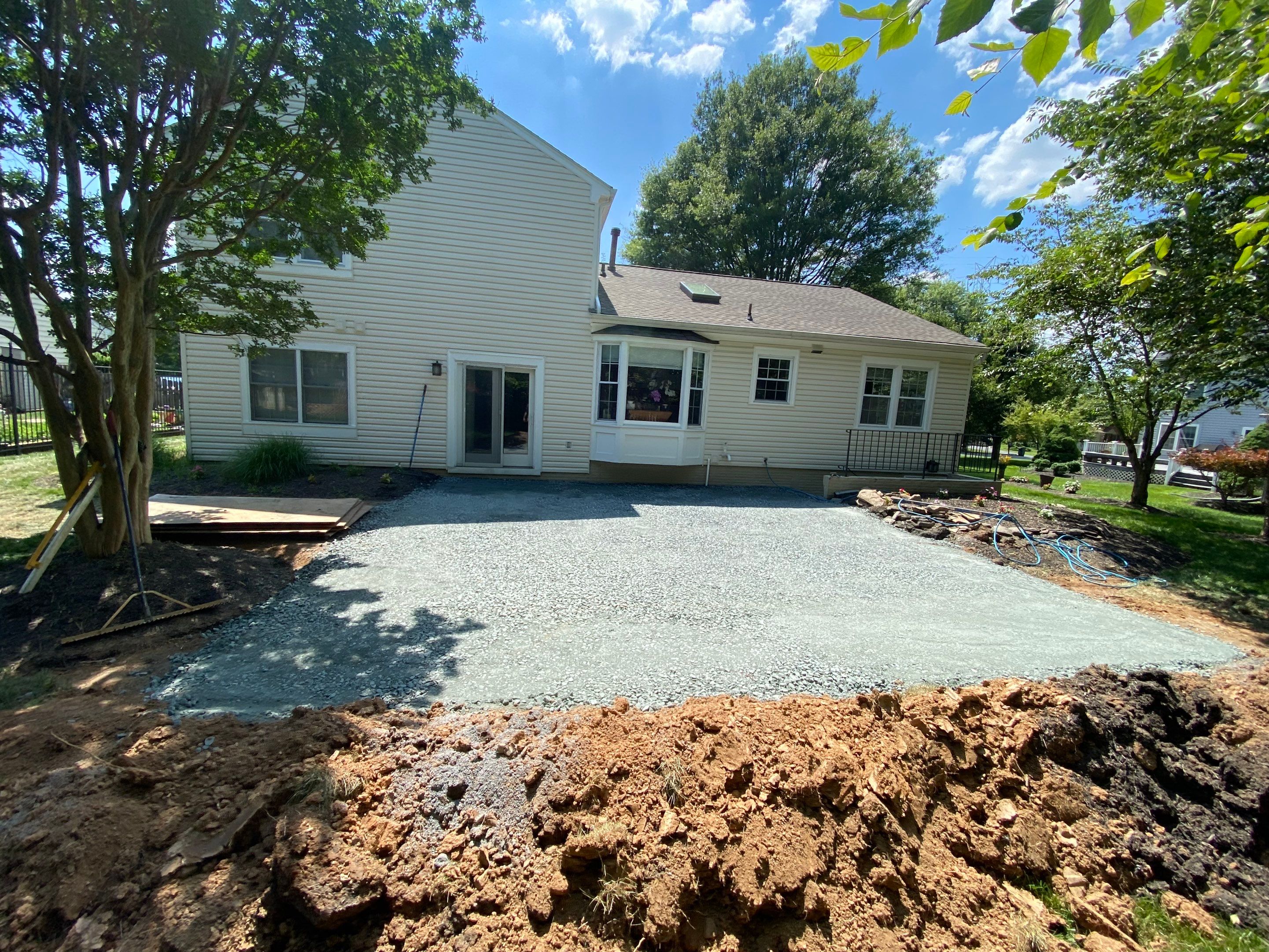 Backyard Transformation using Techo-Bloc Pavers by The Smet Companies, LLC