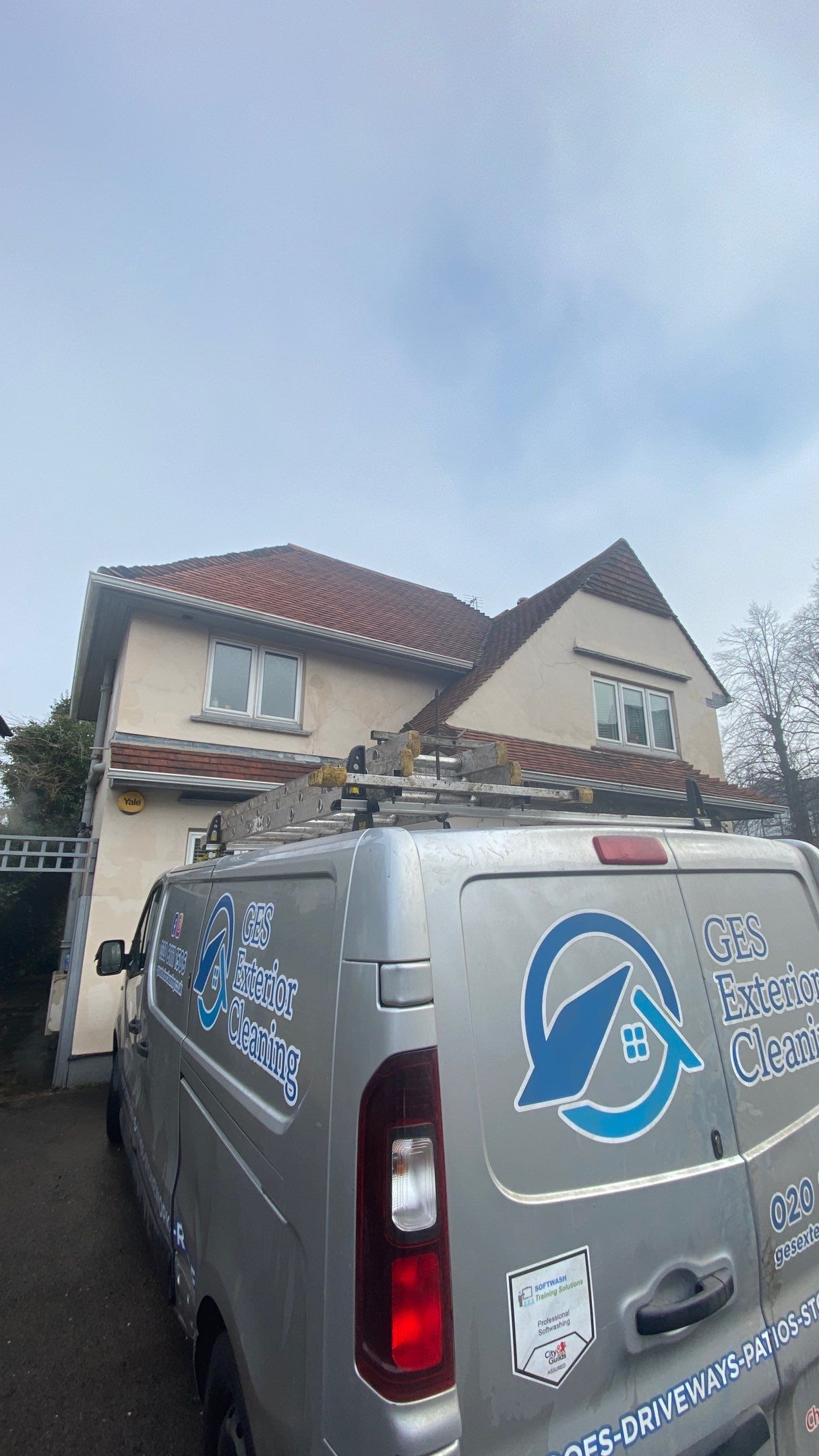 Roof Cleaning and Biocide Treatment using Honda 15lpm Low Pressure Washing Machine by Ges Exterior Cleaning ltd