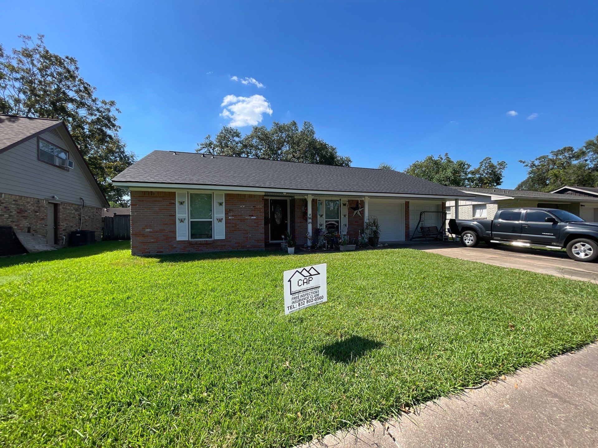 Residential Roofing Installation using Tamko Heritage® Series Rustic Black by CAP Roofing and Construction LLC