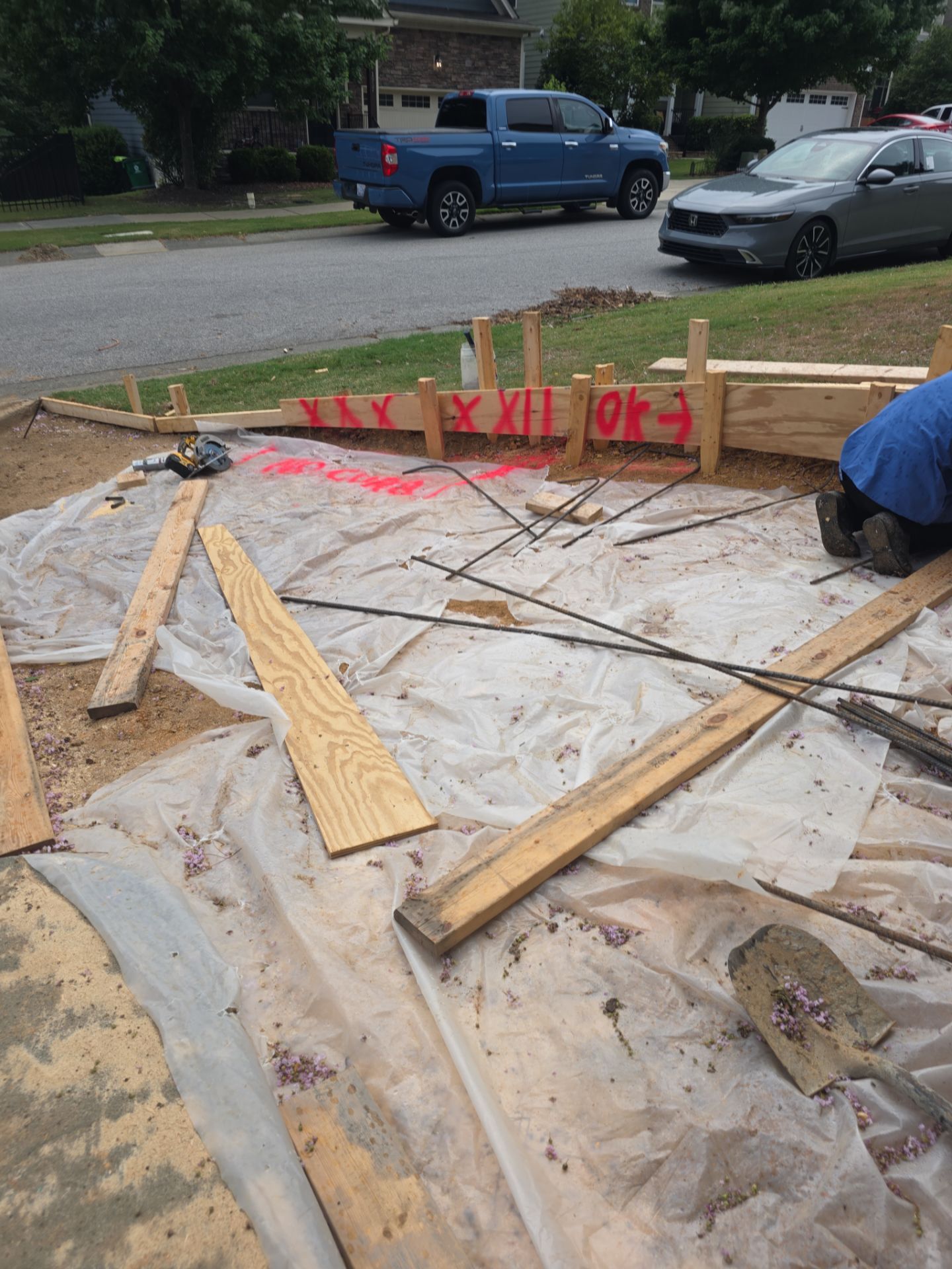Concrete Driveway Expansion & Retaining Wall | Apex, NC by Elite Remodeling and Design LLC
