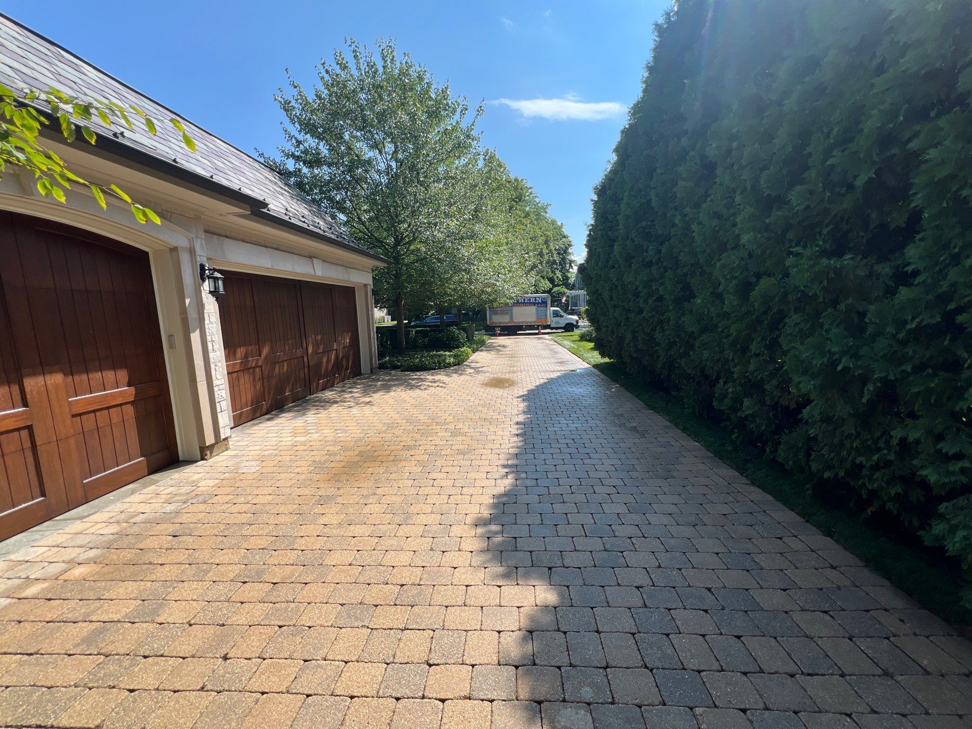 Brick paver clean, sand and seal.  using Surebond SB-1300 by Northern Power Washing LLC.