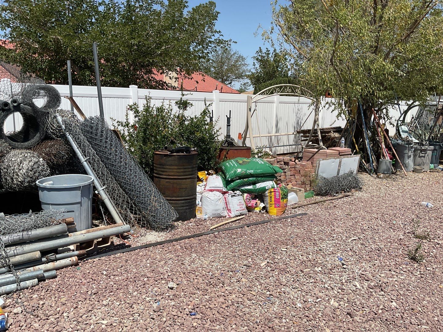 Fence replacement using 6ft and 4ft vinyl  by Fence Guys Inc. 