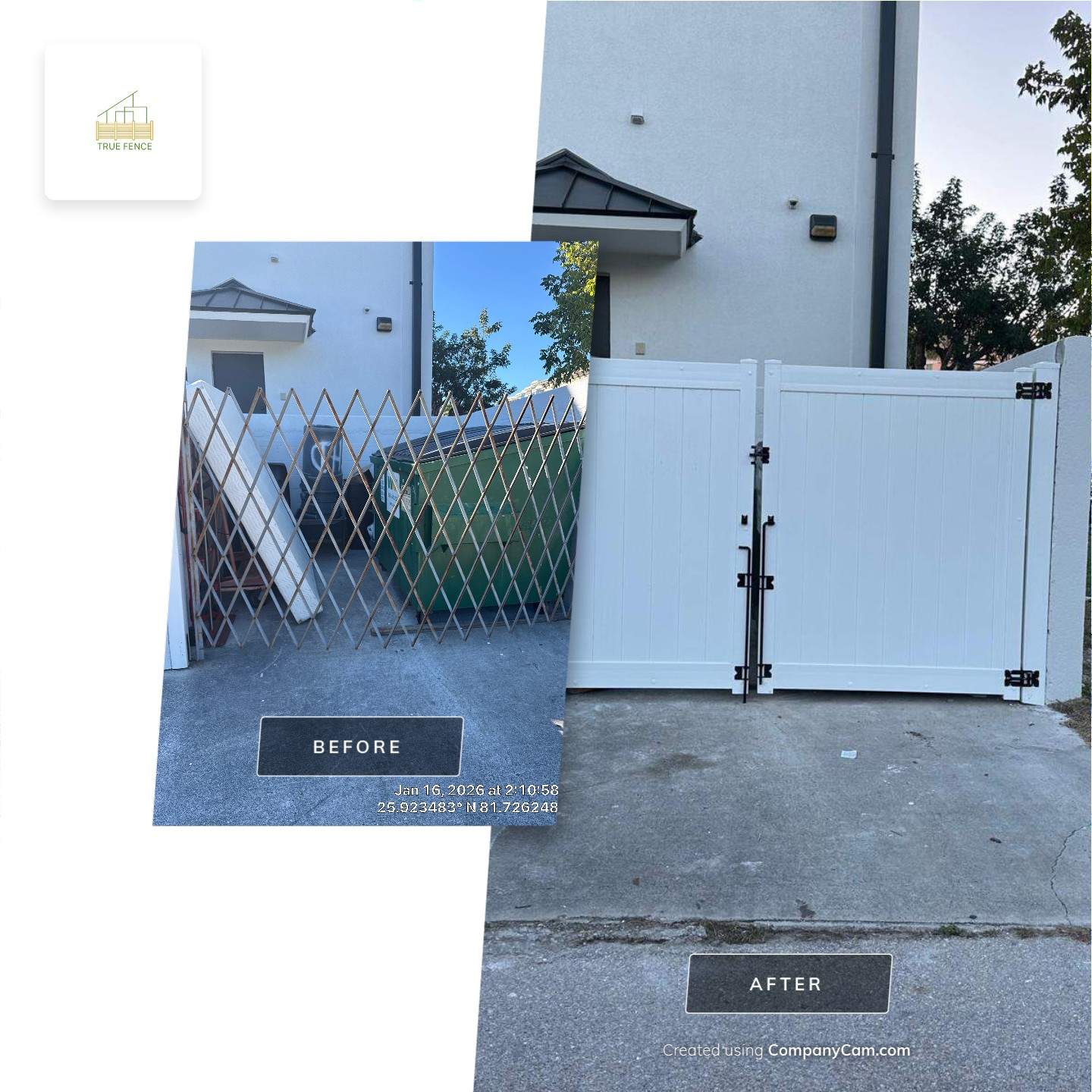Garbage Enclosure Replacement in Marco Island by True Fence LLC