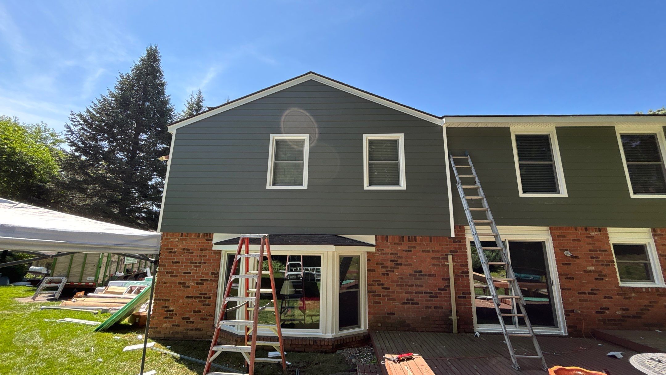 Siding Replacement using Alside Deep Moss by 180 Contractors
