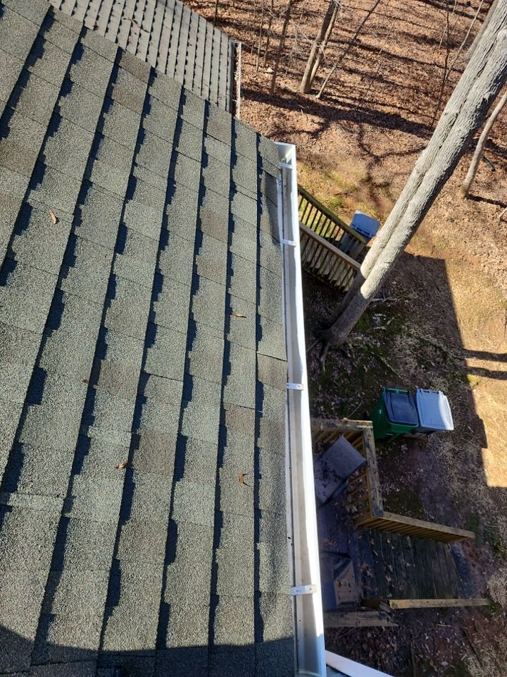 Gutter Cleaning using water by Power Wash Masters LLC