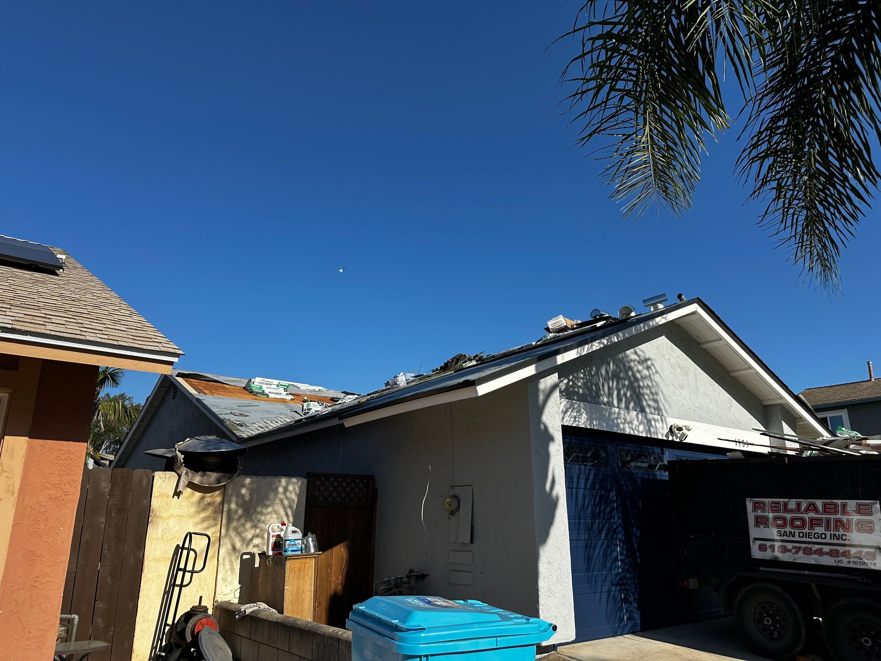 San Diego Roof Replacement and Wood Fascia Repair with Malarkey Materials by Reliable Roofing San Diego Inc.