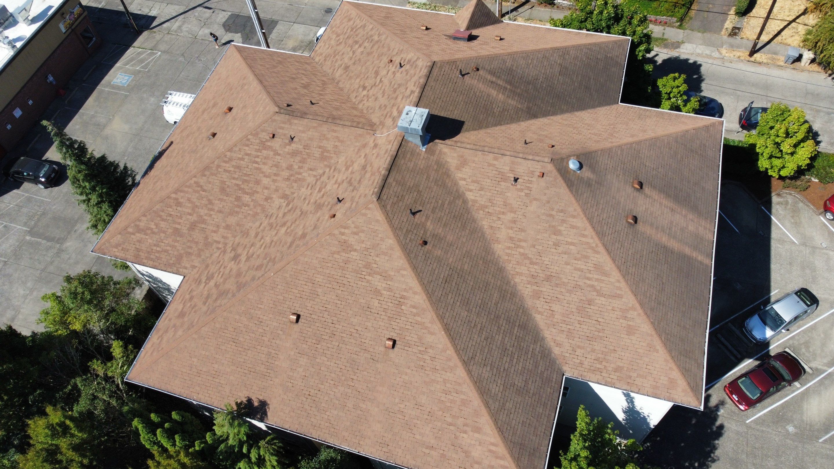 Commercial Roofing Installation using IKO Dynasty (Color: Biscayne) by Orezona Building & Roofing Company, Inc.