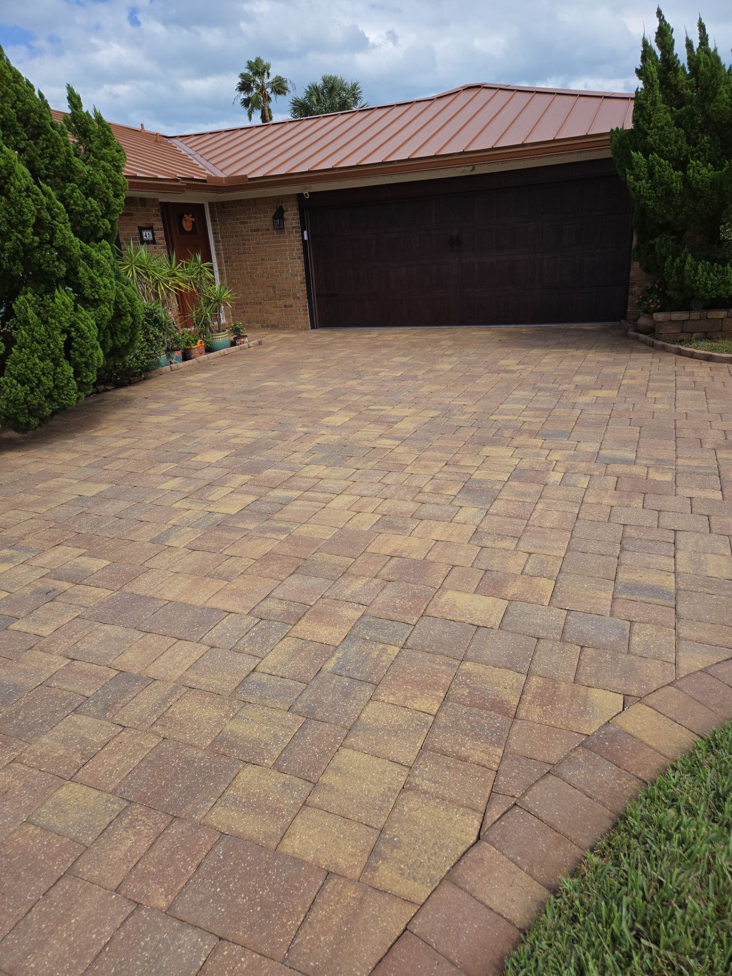 Paver Driveway and Patio using Concrete Sealant by DuraSeal
