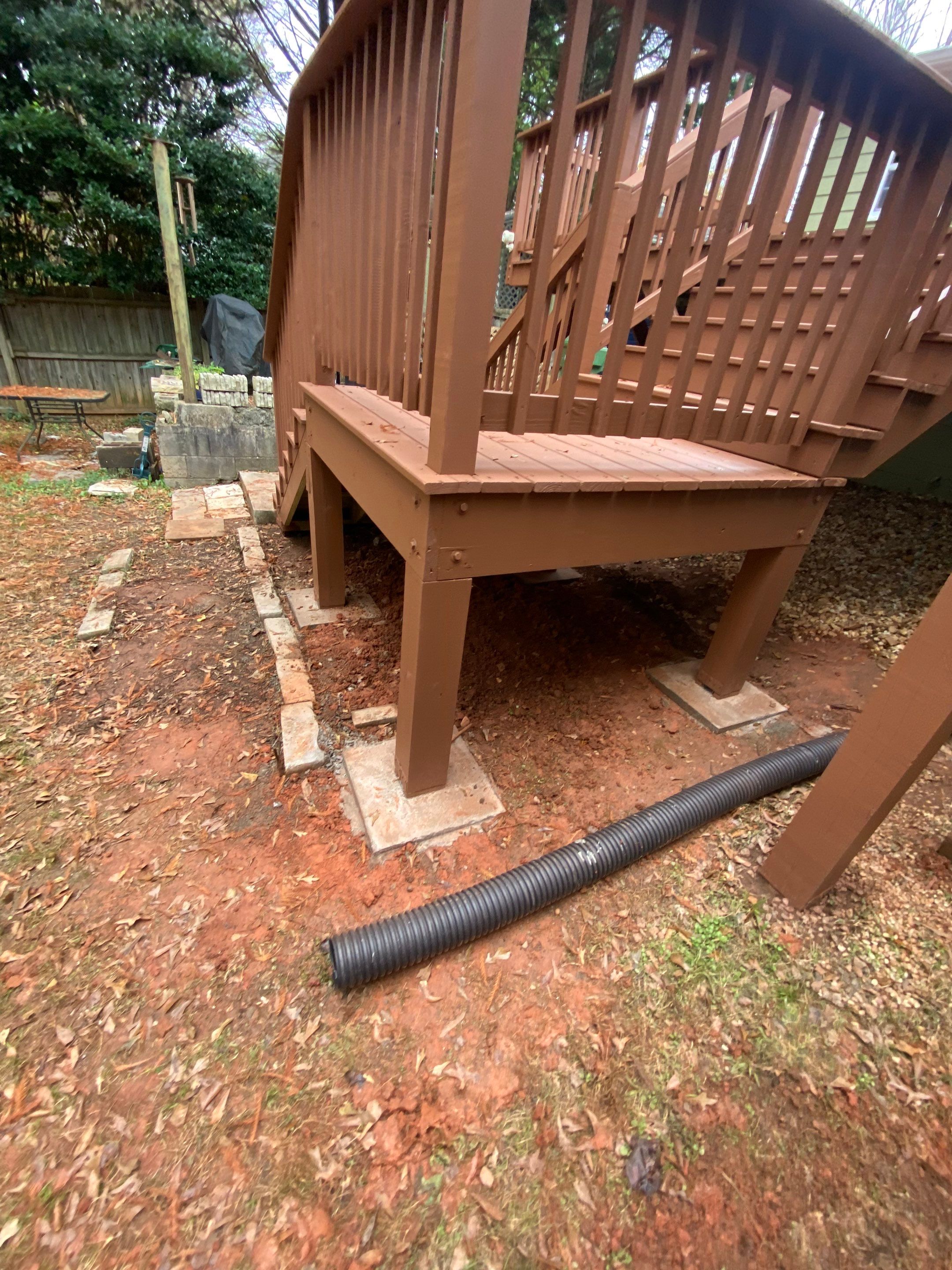 Multi-Level Wood Deck Restoration and Staining in Atlanta by Swift Home Renovations