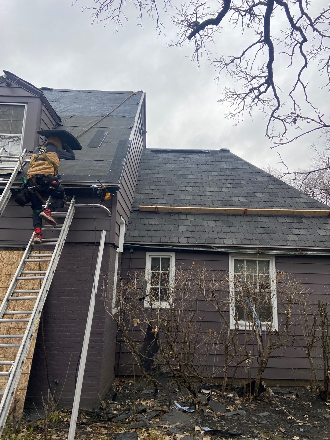 Slate Roof Removal using Atlas Storm Master Slate by Total Exteriors