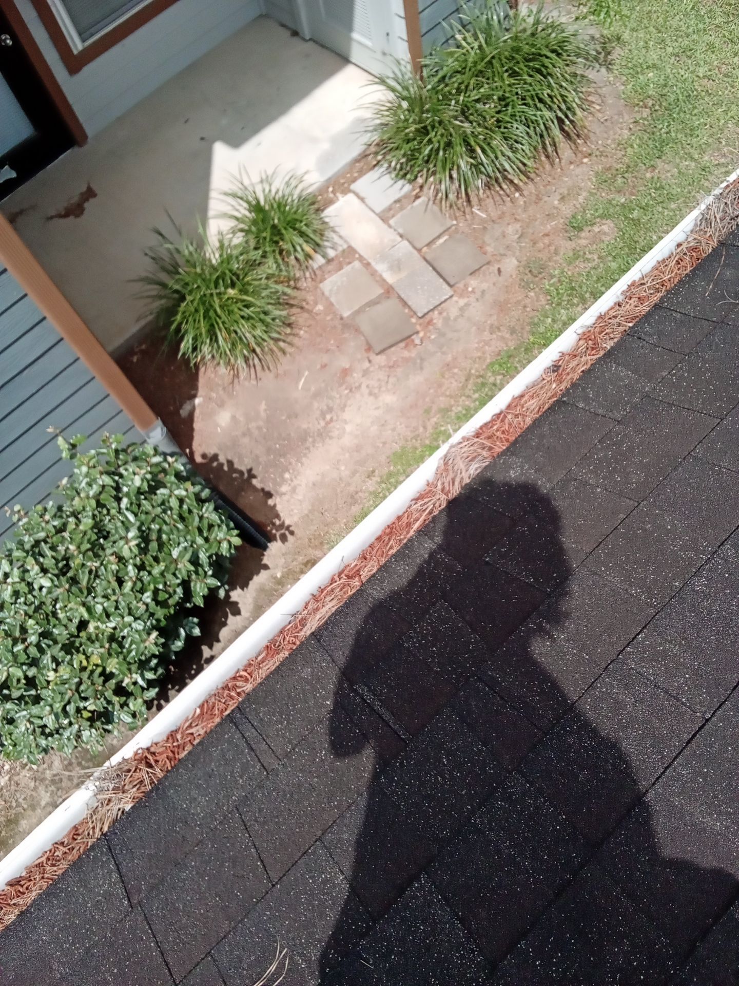 HOA gutter cleaning before photo
