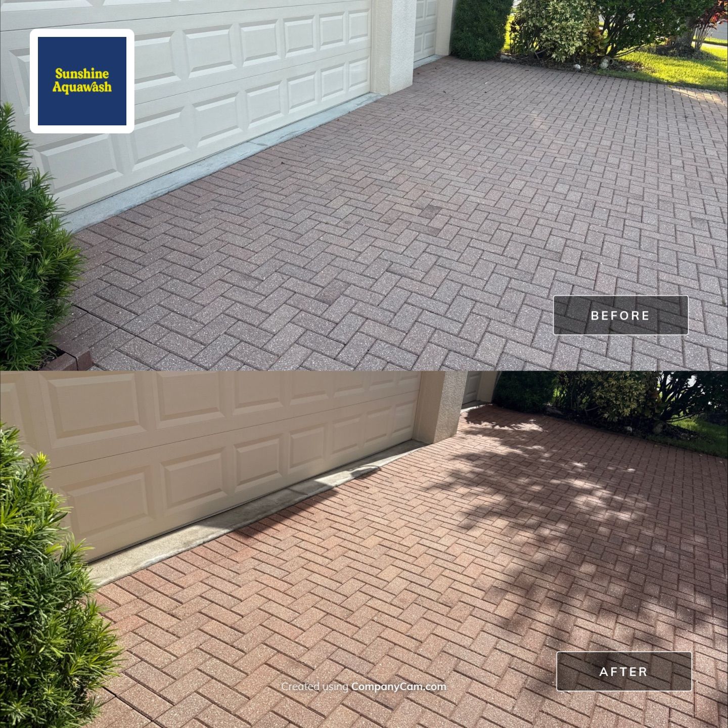 Paver Driveway & Sidewalk Cleaning – Oakleaf Hammock, Ellenton, FL by Sunshine AquaWash