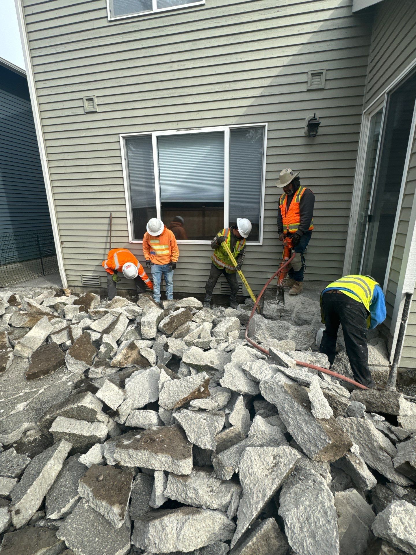 Benedict | Stamped Concrete Back Patio by Jireh Asphalt & Concrete Inc 