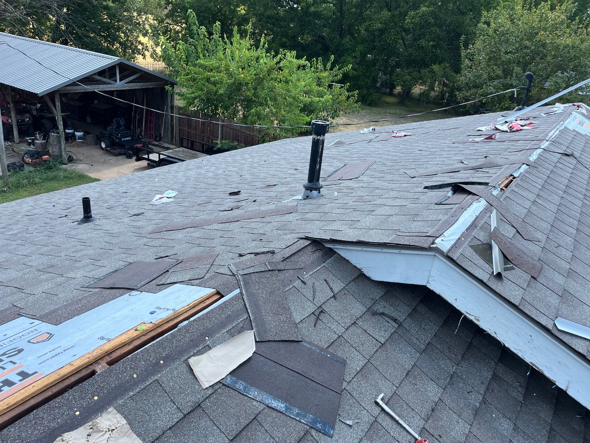 GAF Timberline Architectural Shingle Roof Replacement in Wynnewood by BANA Roofing and Solar Supply