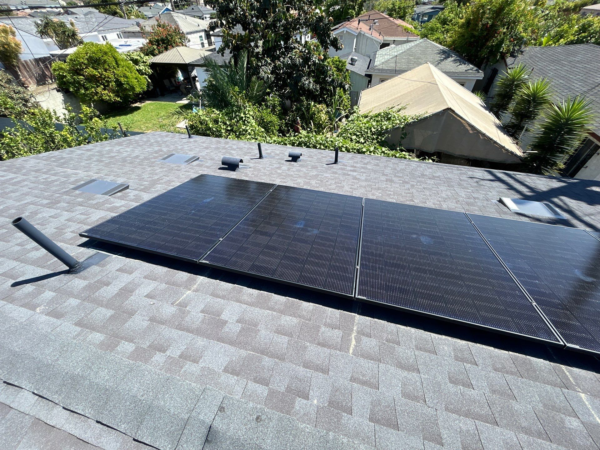 Five Panel Solar Installation in Los Angeles by AWS Solar